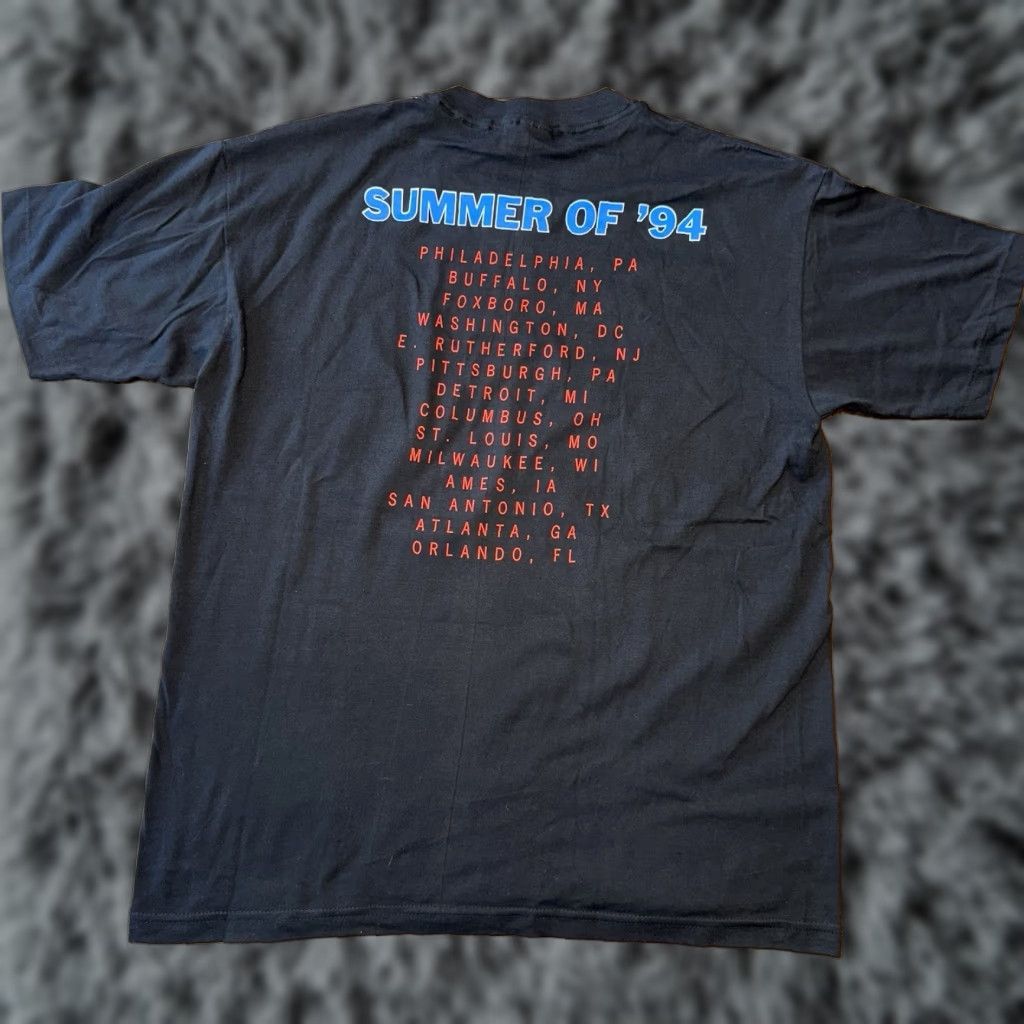 Vintage VINTAGE Elton John Billy Joel Summer of 94 Graphic Tour Shirt XL Black USA Mens T-Shirt 90s Band Music Concert Tee Double-Sided Size US XL / EU 56 / 4 - 1 Thumbnail