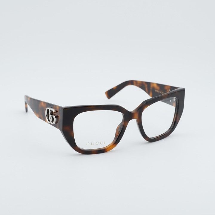 Gucci Gucci GG1952O 002 Eyeglasses Havana 51mm Square Frame Size ONE SIZE - 4 Thumbnail