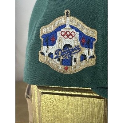 New Era Dodgers Cooperstown Coliseum Patch Green Gold 59FIFTY 7 5/8 Size ONE SIZE - 2 Thumbnail