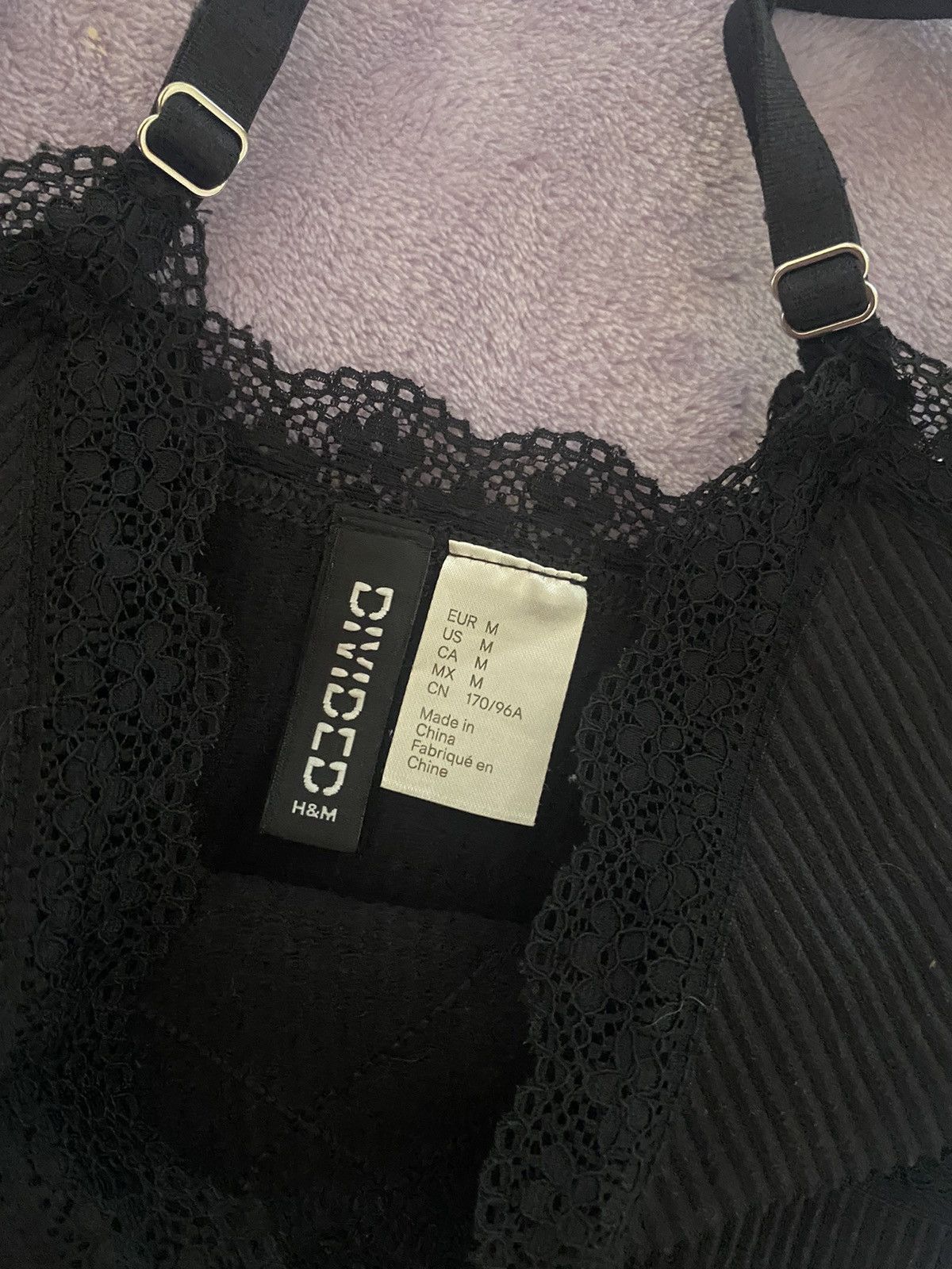 Divided Black lace crop top Size M / US 6-8 / IT 42-44 - 3 Thumbnail