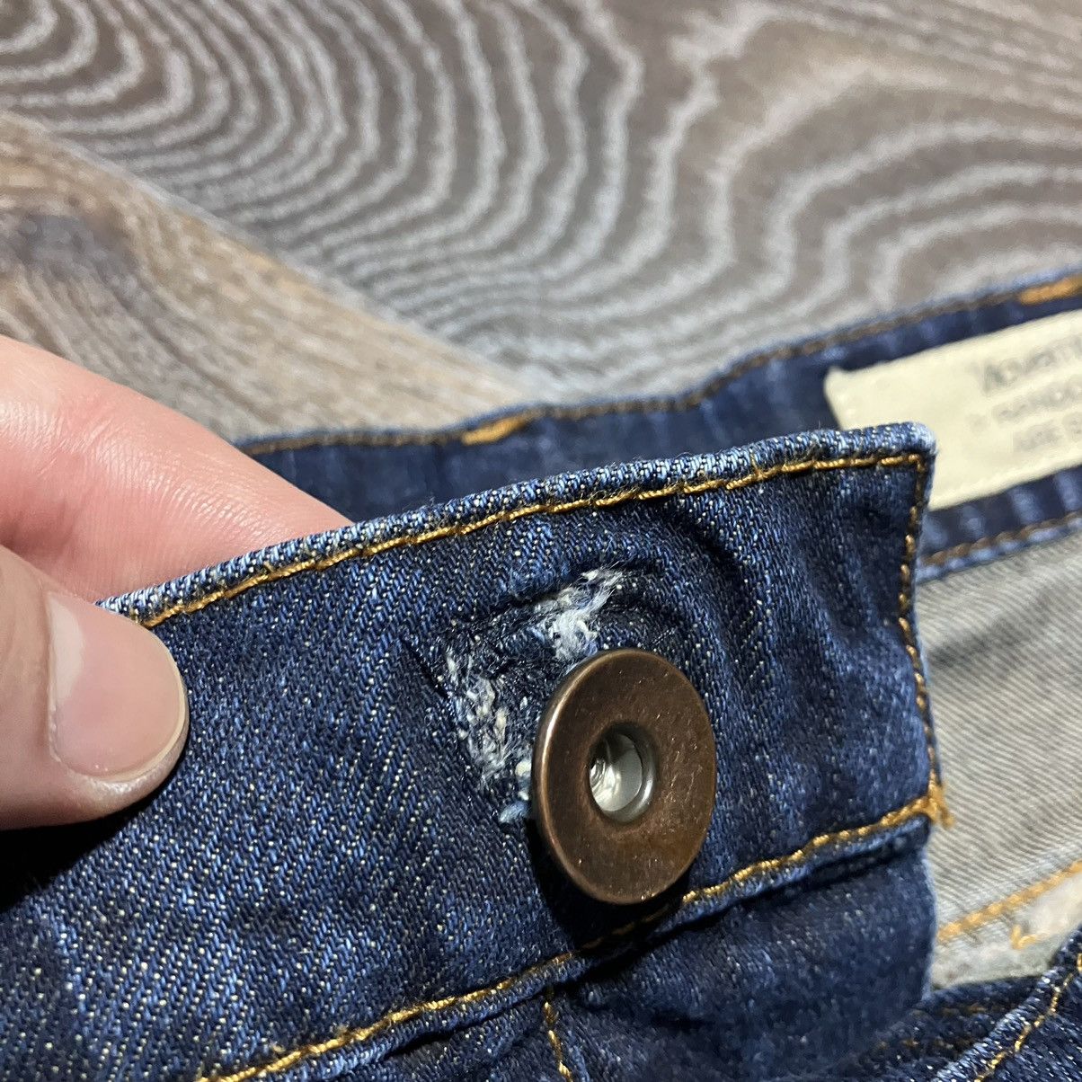 November NOVEMBER Tomorrow Distressed Denim Washed Dark Blue Jeans Size US 31 - 9 Thumbnail