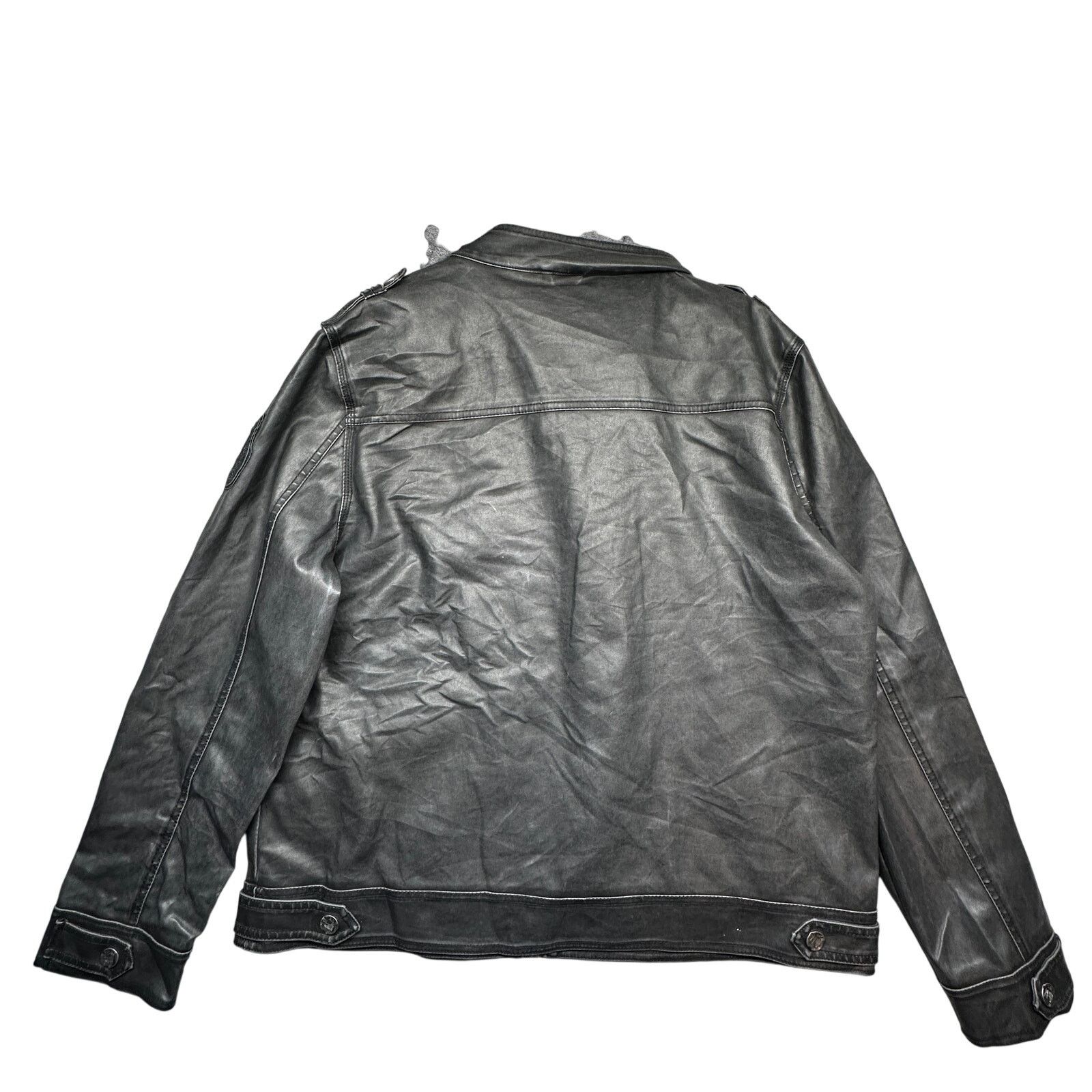 BKE BKE Faux Leather Jacket XL Lined Full Zip Biker Motorcycle Size US XL / EU 56 / 4 - 2 Thumbnail