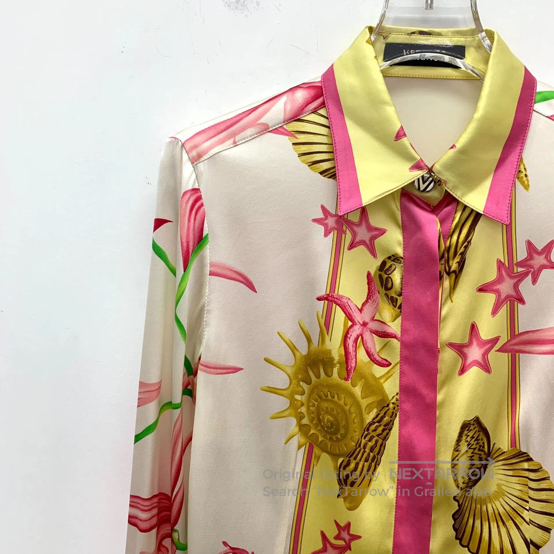 Versace Versace Starfish Shell Print Silk Shirt. Size S / US 4 / IT 40 - 3 Thumbnail