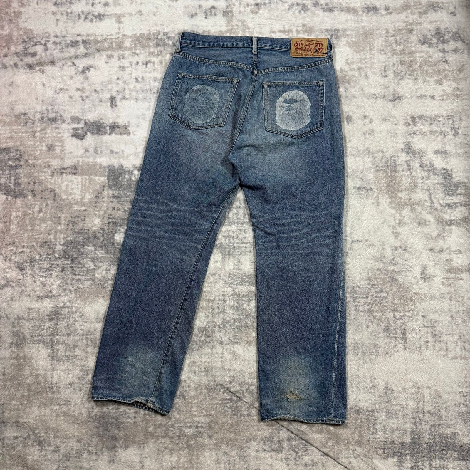 Bape × Nigo Authentic Bape 2000’s Angry Ape Jeans 34 Size US 34 / EU 50 - 1 Thumbnail