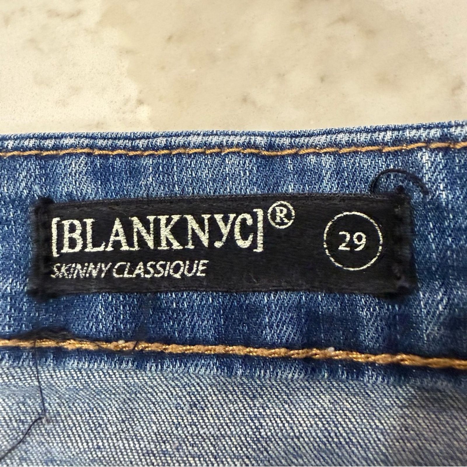 BLANKNYC Blank NYC Two-Tone Split Front Cropped Denim Jeans Womens 29 Size 29" - 4 Thumbnail