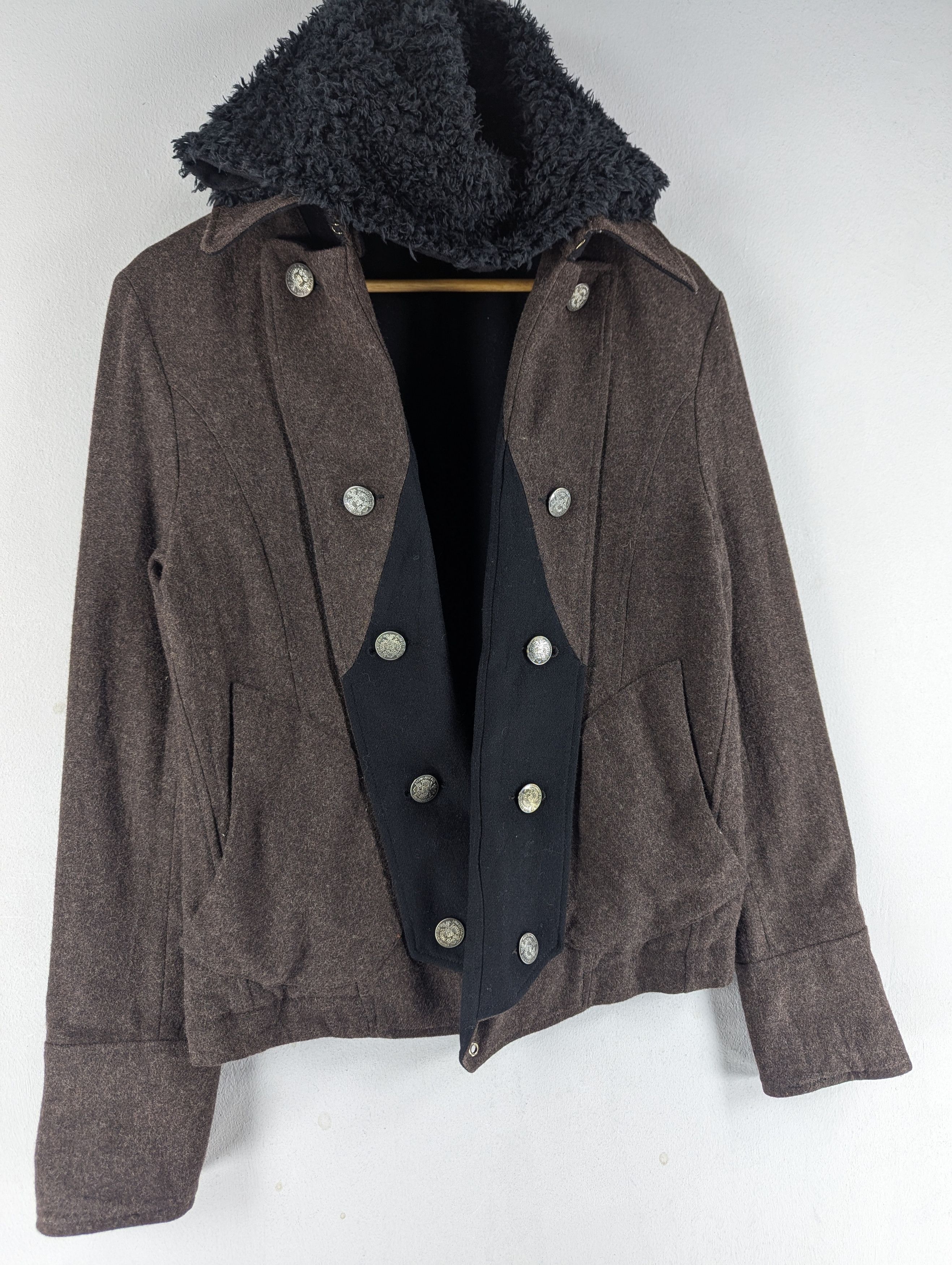 PPFM PPFM Double Collar Reversible Wool Hooded Jacket Size US L / EU 52-54 / 3 - 14 Thumbnail