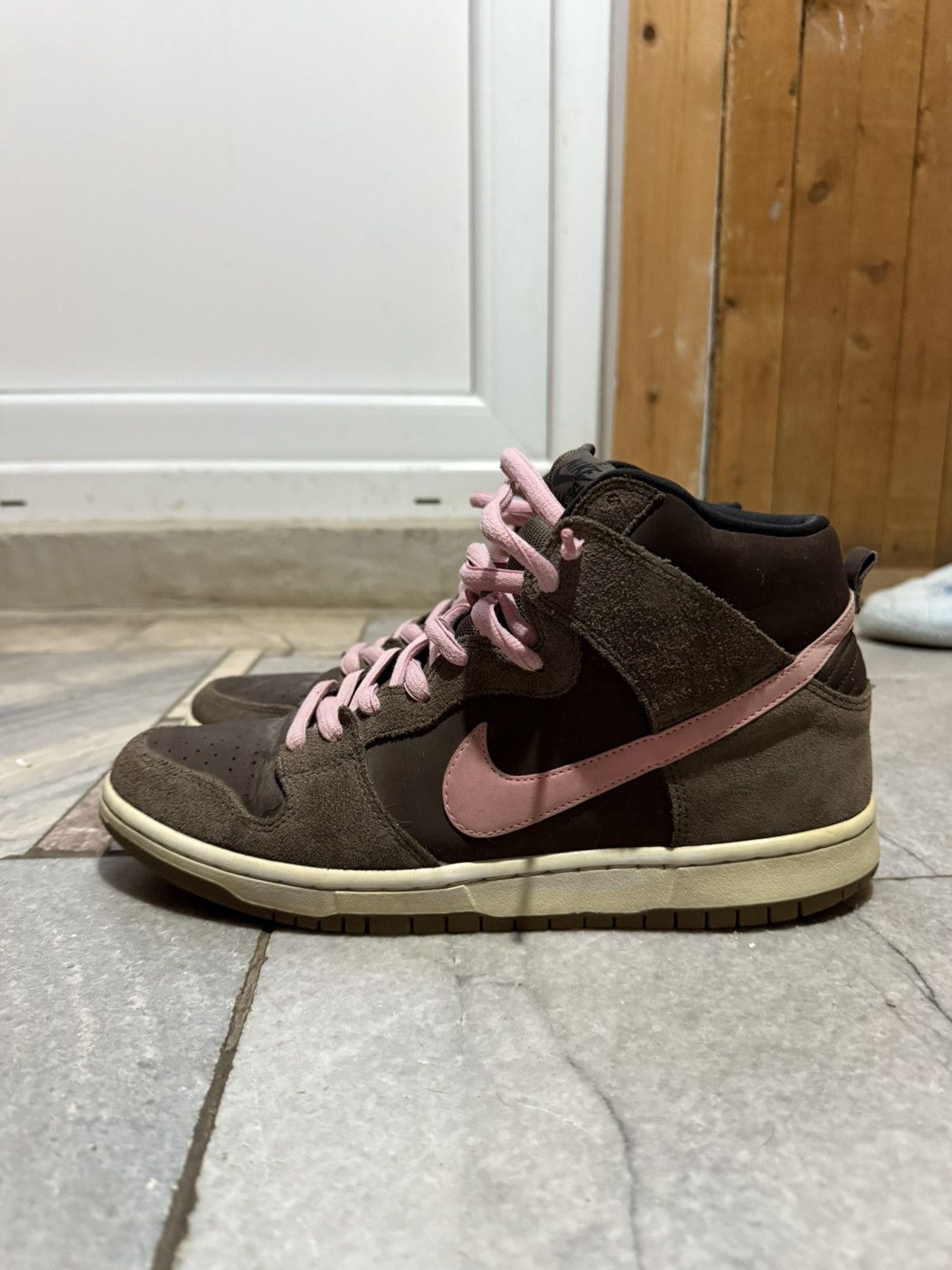Nike Nike SB Dunk High Chocolate Pink 2012/2013 RARE Size US 11.5 / EU 44-45 - 4 Thumbnail