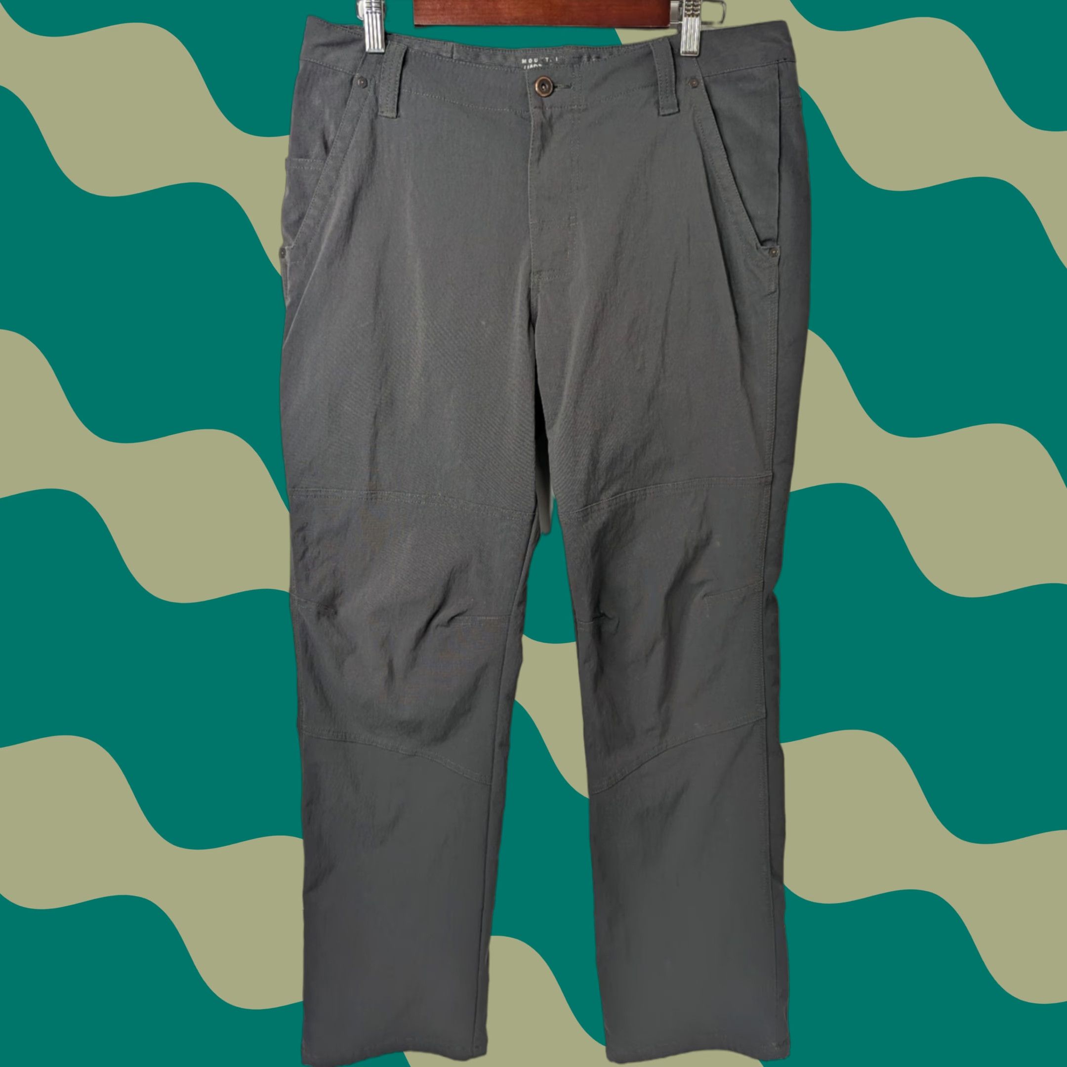 Mountain Hardwear Mountain Hardwear Mens Pants Trekking Outdoor Nylon Spandex Regular Flat Front Zip Pockets Gray 31 Inseam 34 Waist OM6833 Size 34 Size US 34 / EU 50 - 1 Thumbnail