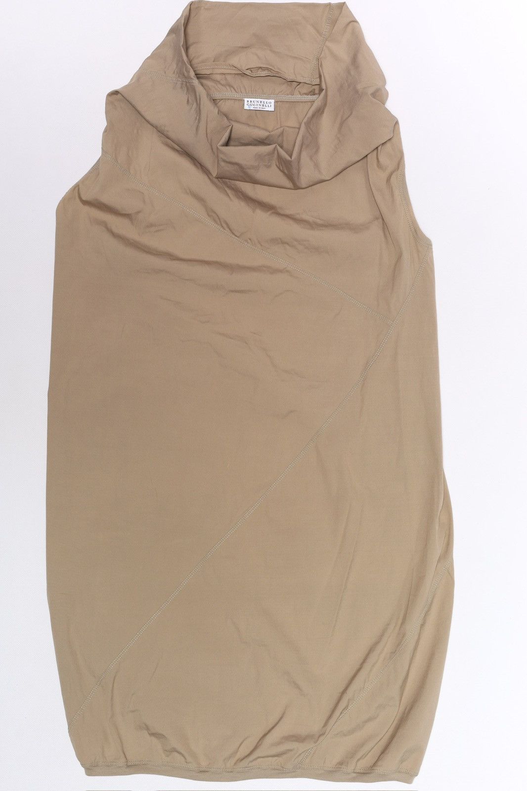 Brunello Cucinelli Brunello Cucinelli Cotton Polyamide Spandex Dress Long Beige Size S / US 4 / IT 40 - 4 Thumbnail