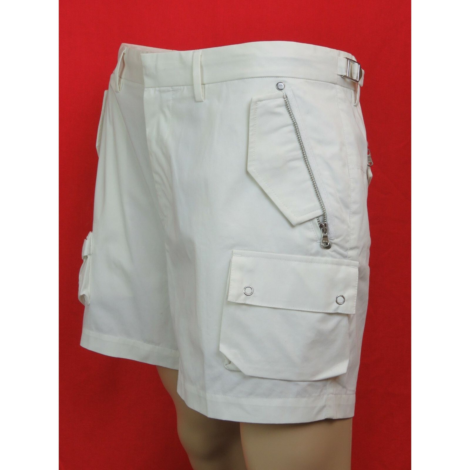 Ralph Lauren RALPH LAUREN WHITE BELTED BUCKLE COTTON CARGO SHORT 38 $195 Size US 38 / EU 54 - 1 Thumbnail