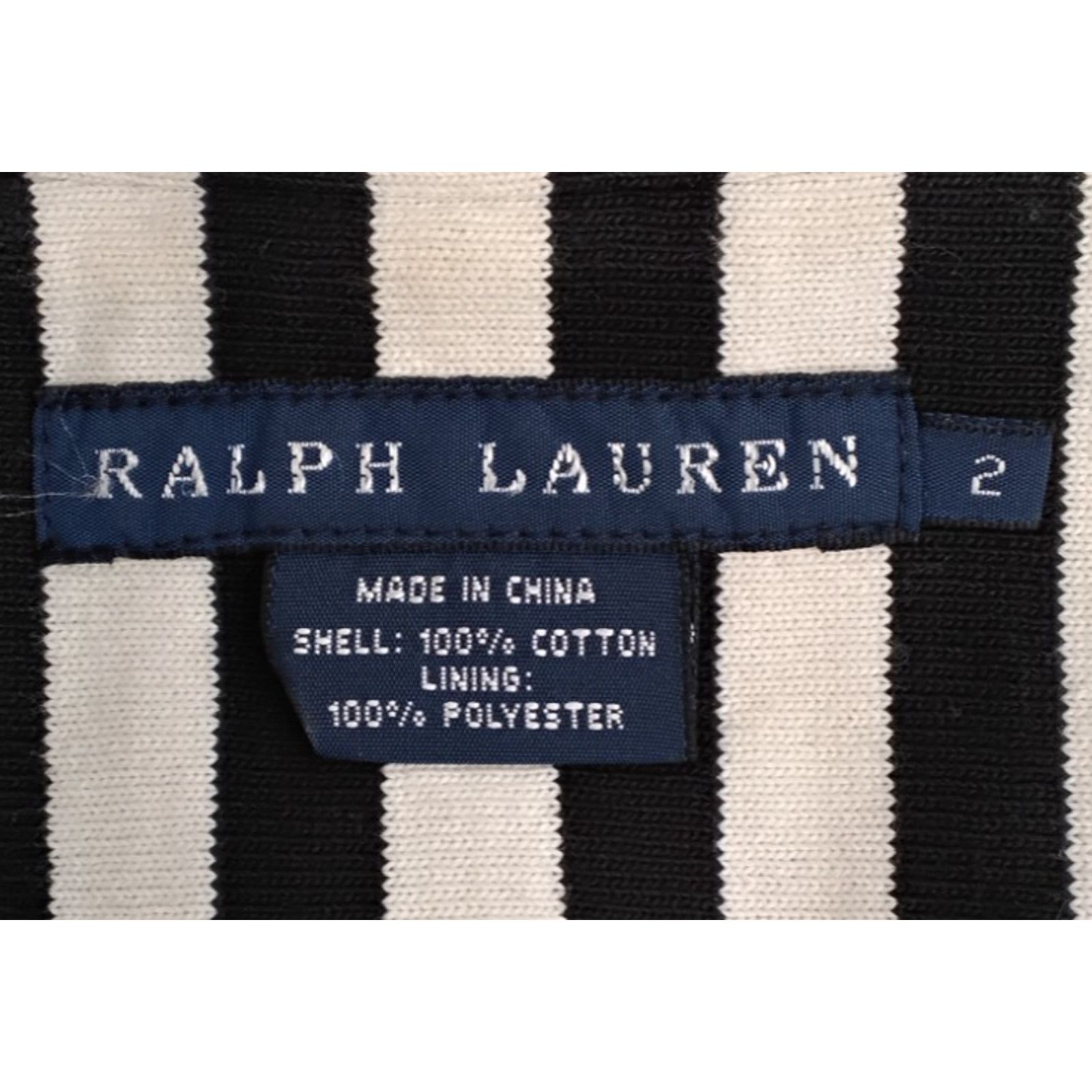 Ralph Lauren Ralph Lauren Knit Blazer Women 2 Black/White Stripes Cotton Size XS / US 0-2 / IT 36-38 - 8 Thumbnail