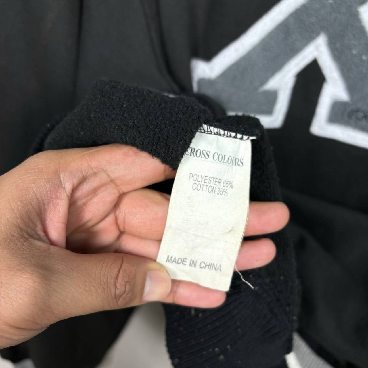 Vintage 90s Cross Colours Black Varsity Jacket