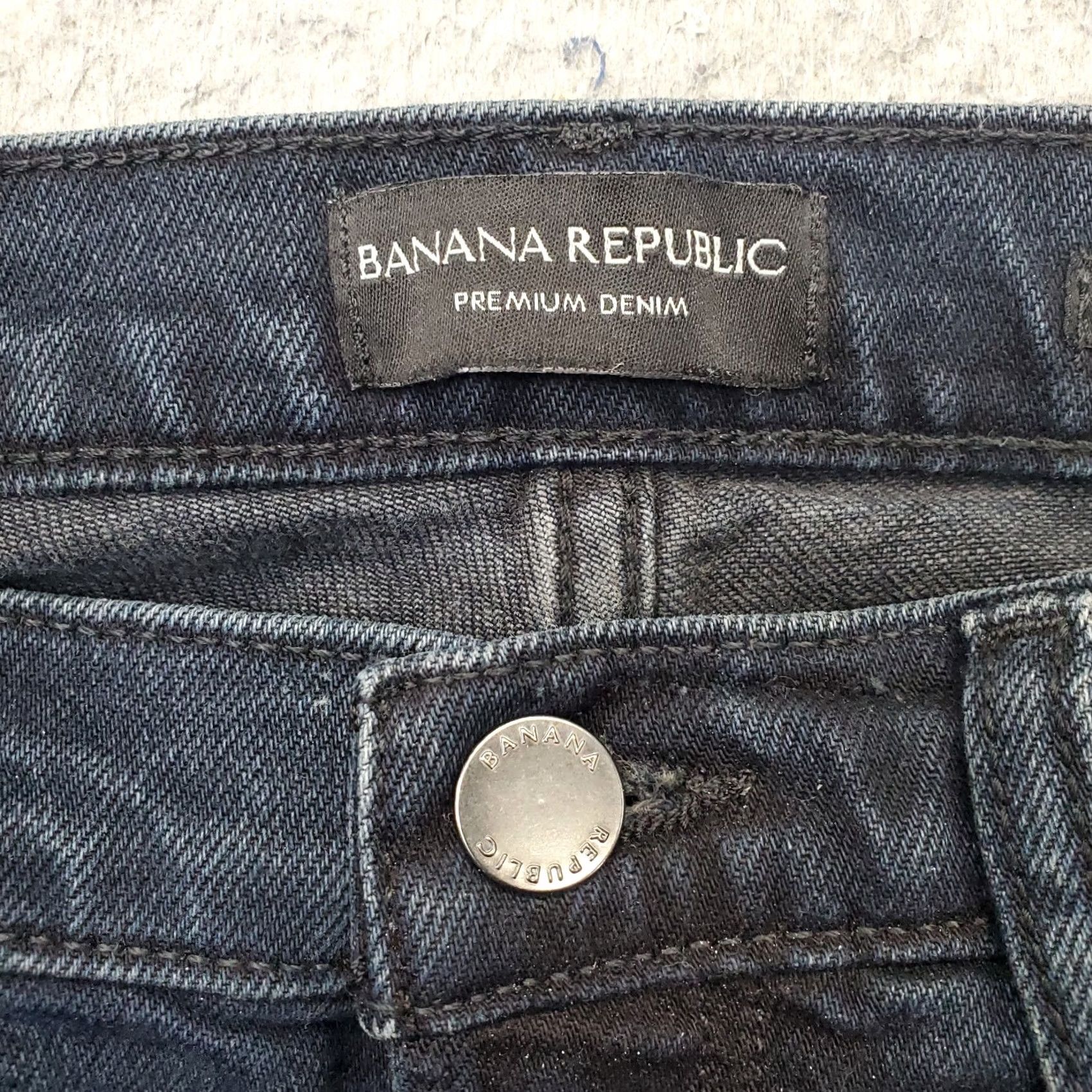 Banana Republic Banana Republic Womens Jeans 27 Blue Denim High Rise Stretch Button Fly Straight Denim Jeans for Women Size 27" / US 4 / IT 40 - 7 Thumbnail