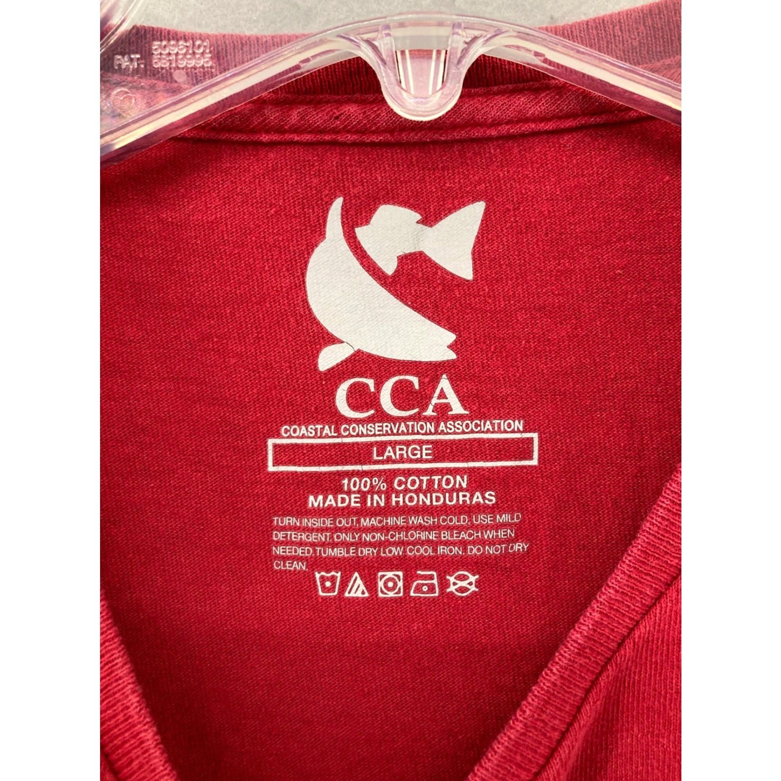Vintage Coastal Mens TShirt L Red Fishing Palm Tree Coastal Conservation Association Shirt Adult Large Red Fish Outdoor Theme Mascot Size US L / EU 52-54 / 3 - 5 Thumbnail