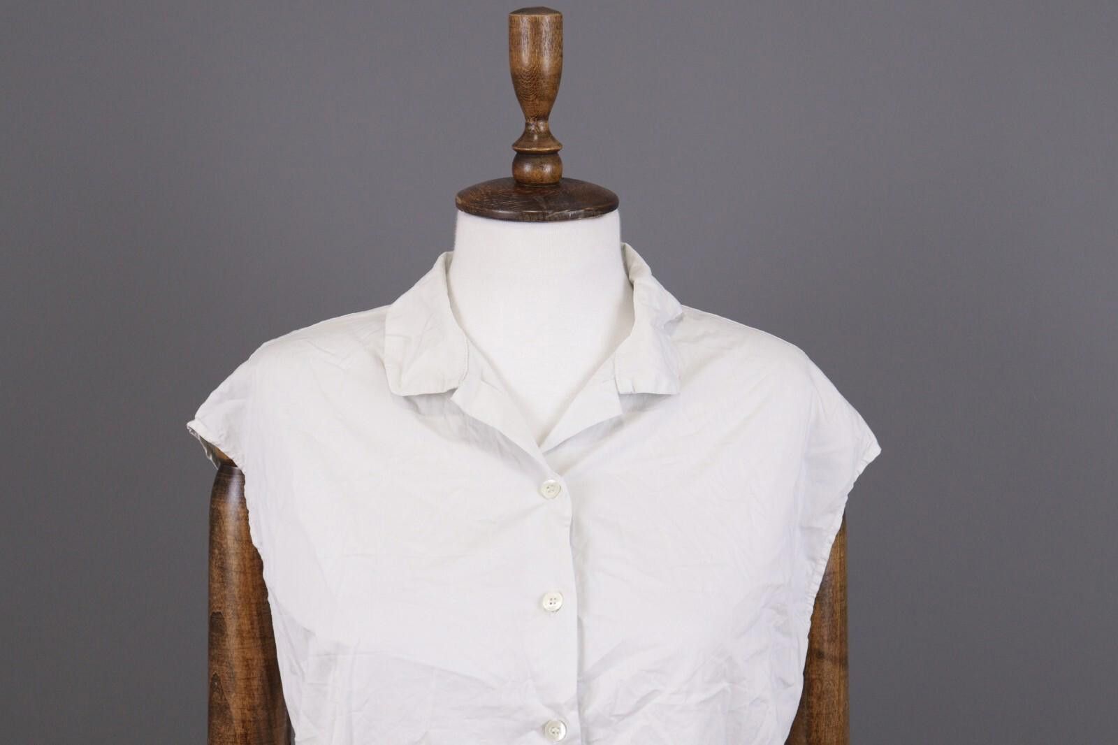 Barena Barena Mirano Venezia White Sleeveless Basic Shirt Top Sz 44 Size M / US 6-8 / IT 42-44 - 2 Thumbnail