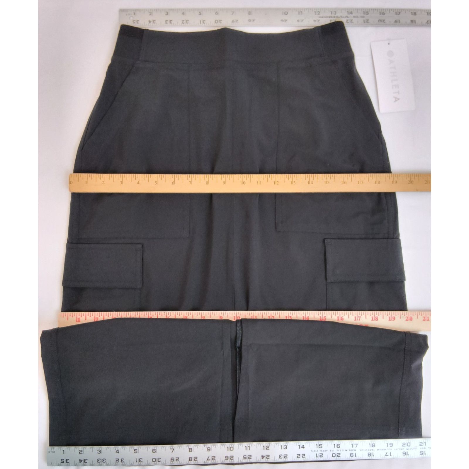 Athleta Athleta Brooklyn Heights Cargo Skirt Women's 4 Black NWT Size 27" / US 4 / IT 40 - 14 Thumbnail