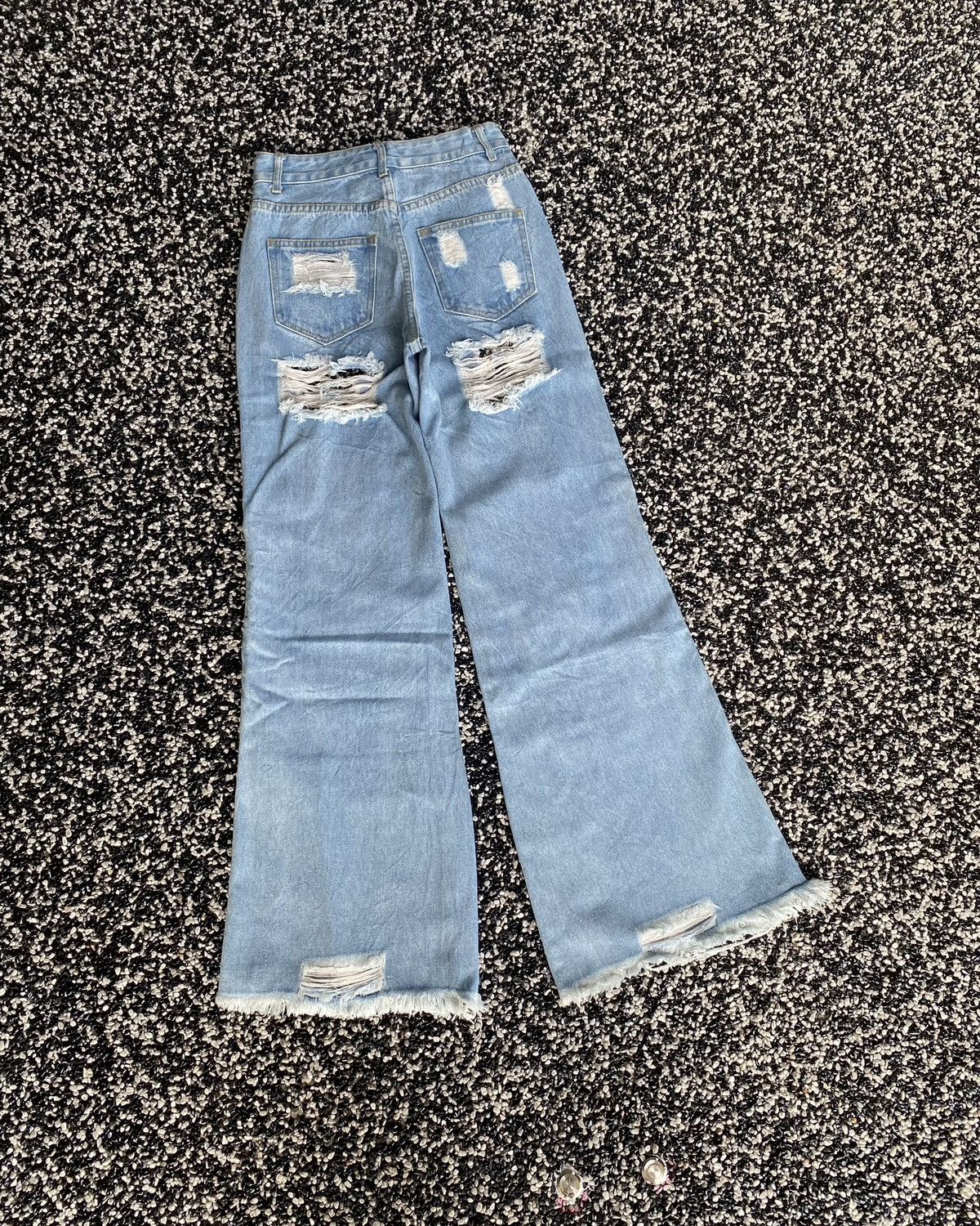 If Six Was Nine INSANE🔥ONE SPO JAPAN DISTRESS RIPS ZIPPER LEG DENIM JEANS Size 25" / US 0 / IT 36 - 4 Thumbnail