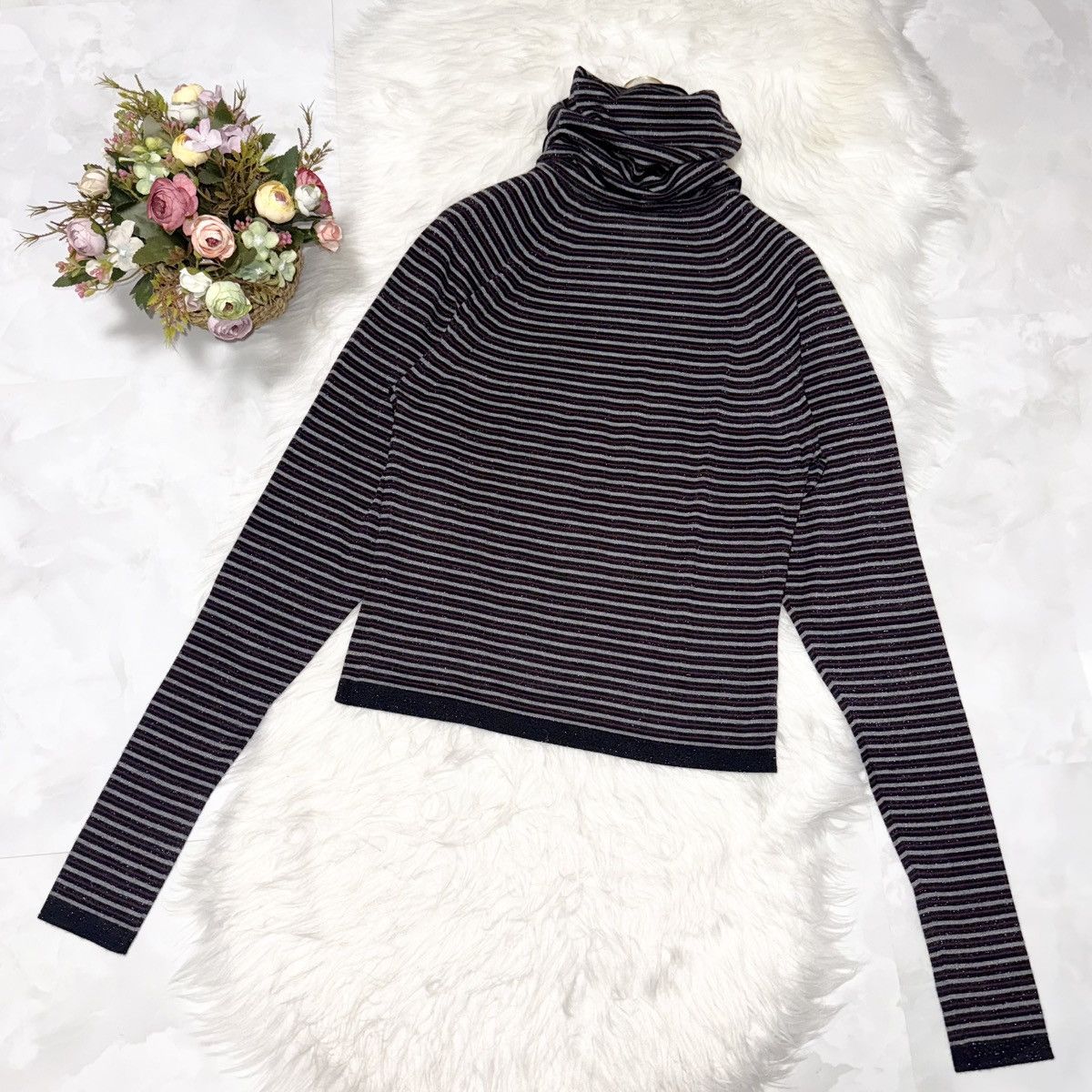 Chanel Authentic Chanel COCO Striped Long Sleeve Knit Sweater 34 Size XS / US 0-2 / IT 36-38 - 3 Thumbnail