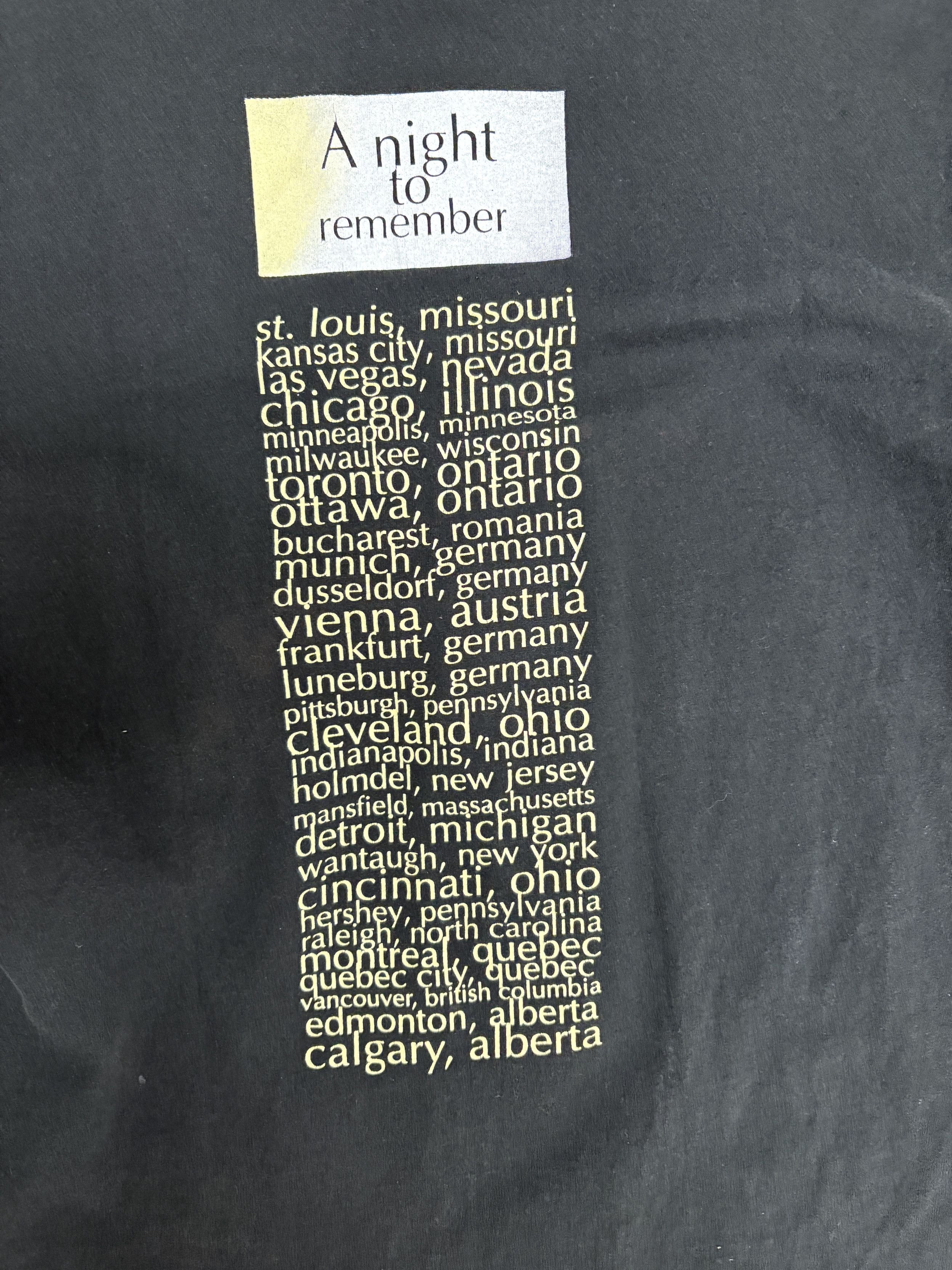 Vintage Rod Stewart A Night To Remember Tour Vintage Black T-Shirt Size US XL / EU 56 / 4 - 6 Thumbnail