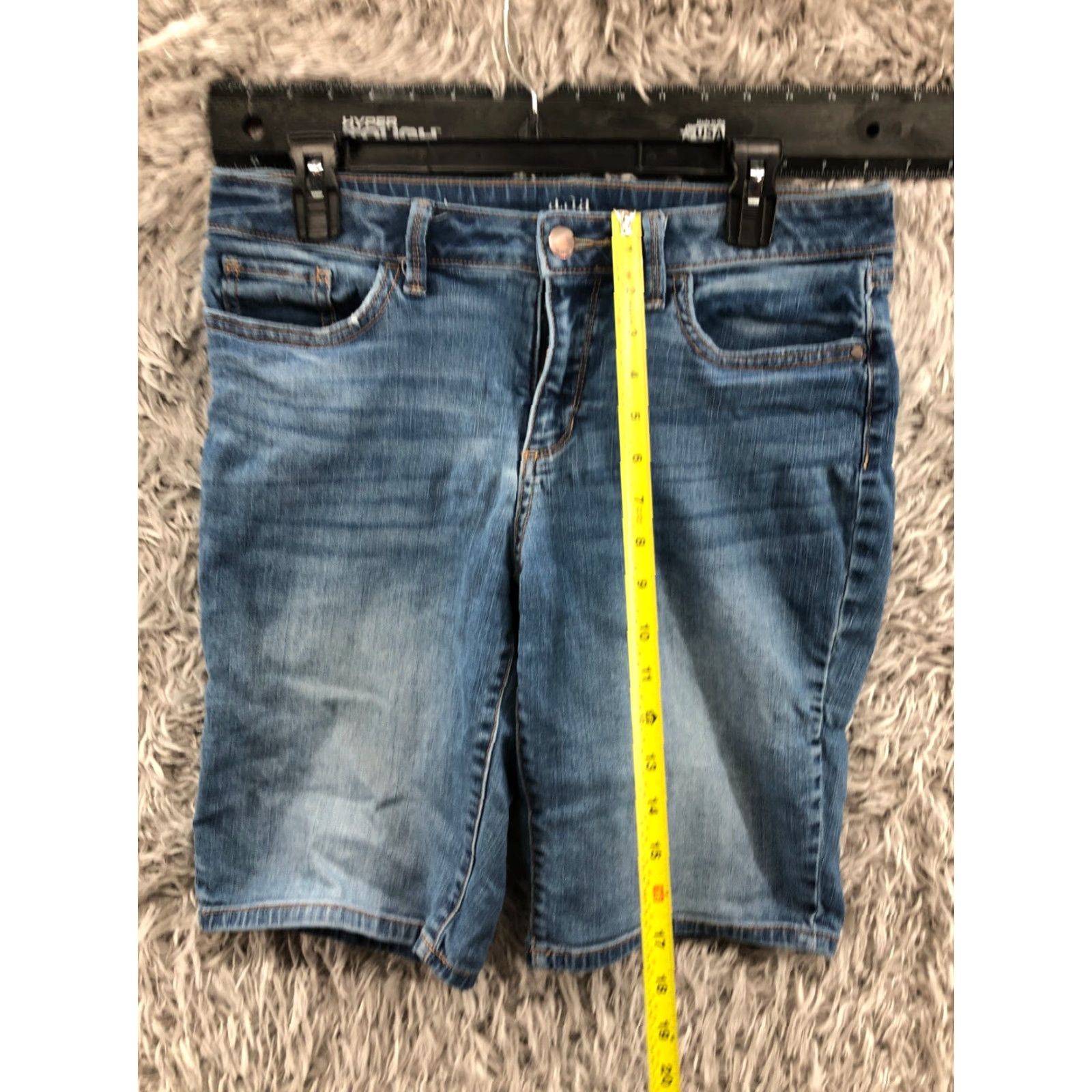 Vintage a.n.a Bermuda Shorts Womens Regular Size 8 Mid Rise Blue Denim 5-Pocket Bermuda Casual Wear Mens? No. Size 30" / US 8 / IT 44 - 3 Thumbnail