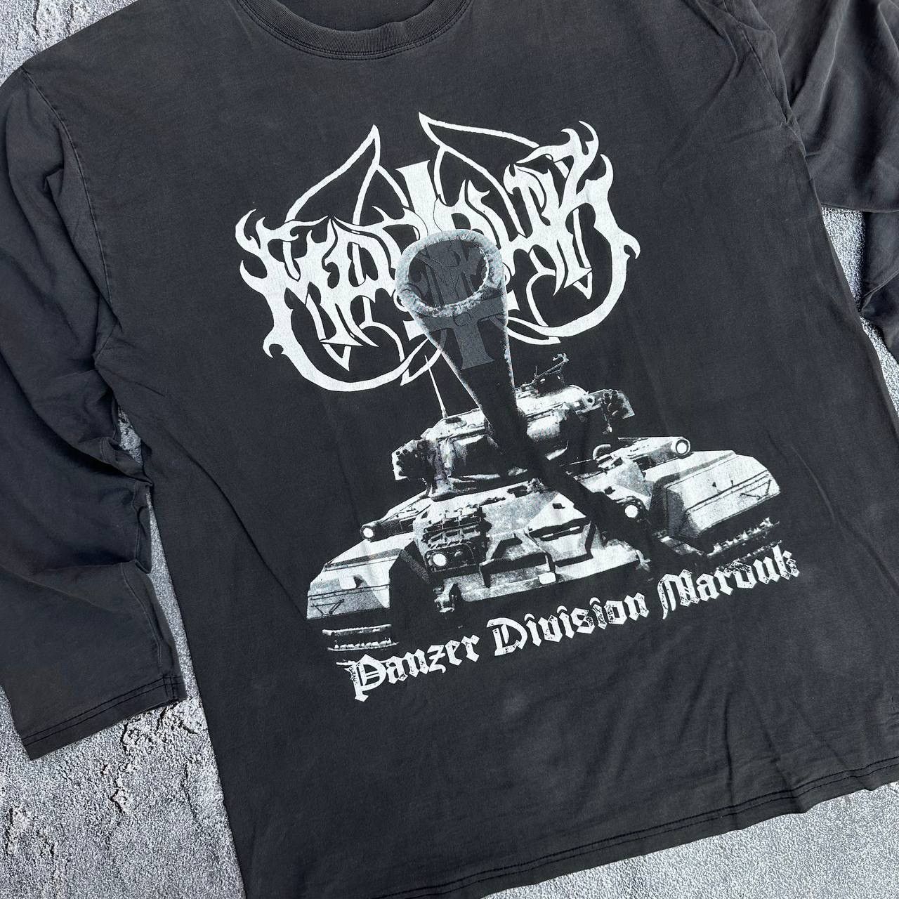 Band Tees × Vintage Vintage 90s Marduk Panzer Division Tank Longsleeve Size US XL / EU 56 / 4 - 4 Thumbnail