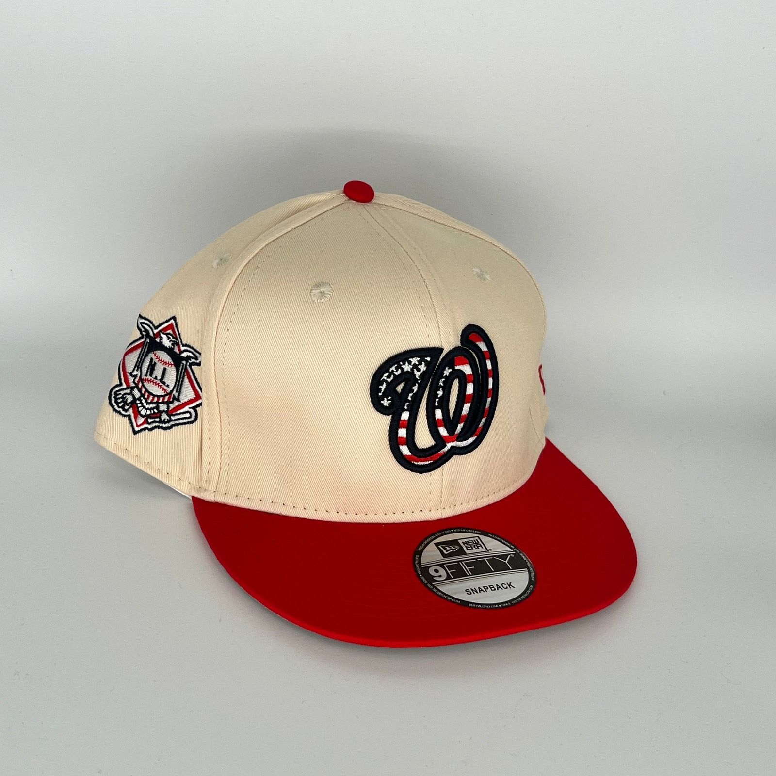 New Era Khaki Red Washington Nationals N.L. Side Patch New Era MLB Size ONE SIZE - 1 Thumbnail