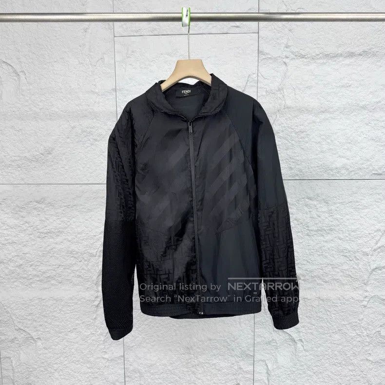 Other Fendi Black Back Mesh Full Print Logo Long Sleeve Jacket Size US S / EU 44-46 / 1 - 1 Thumbnail