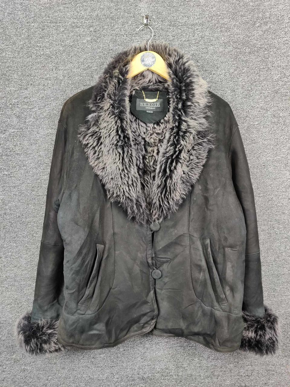 Japanese Brand Rare 🔥 Renoir Donna Faux Fur Suede Leather Jacket Size US L / EU 52-54 / 3 - 1 Thumbnail
