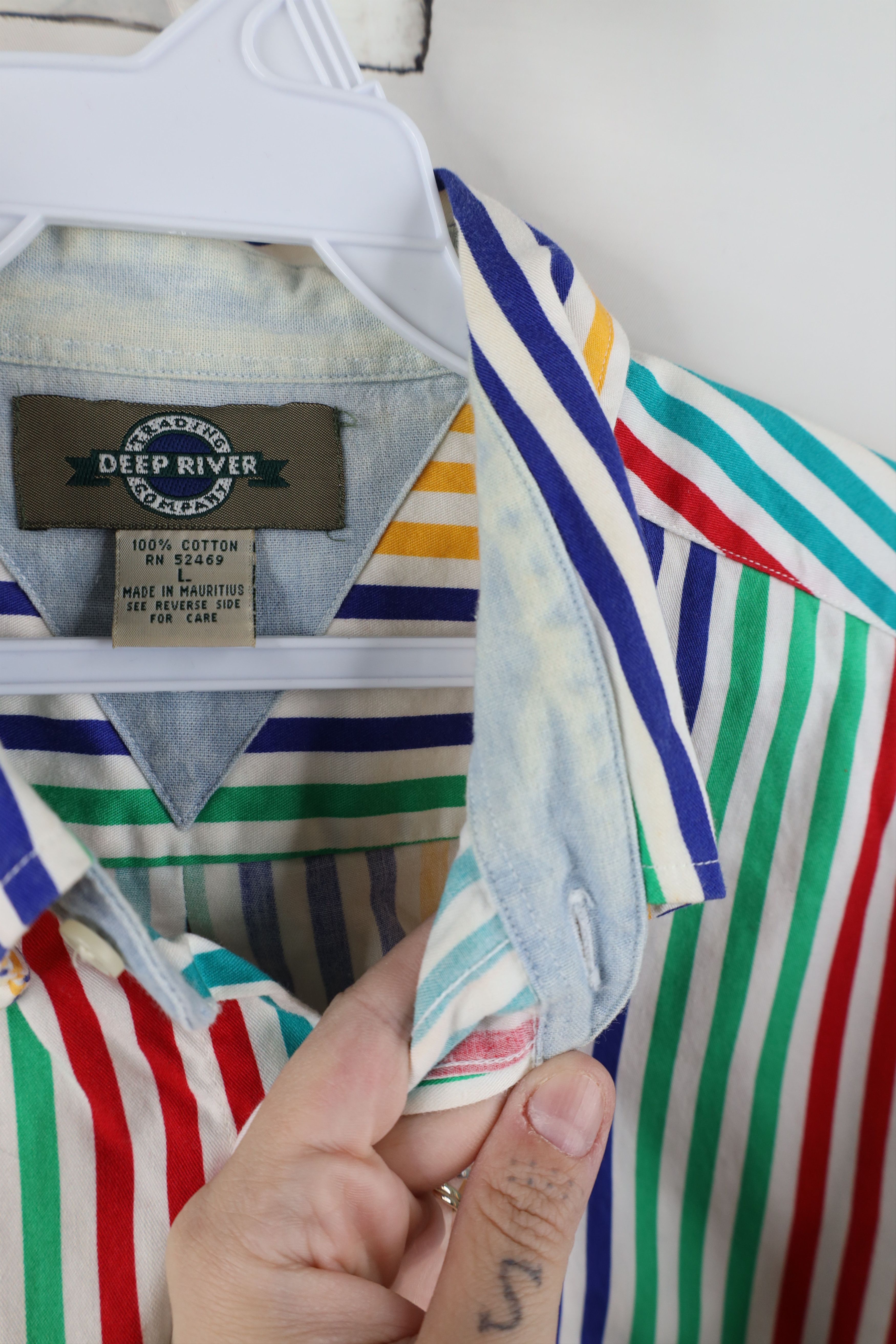 Vintage Vintage 90s Streetwear Baggy Fit Collared Button Shirt Size US L / EU 52-54 / 3 - 8 Thumbnail