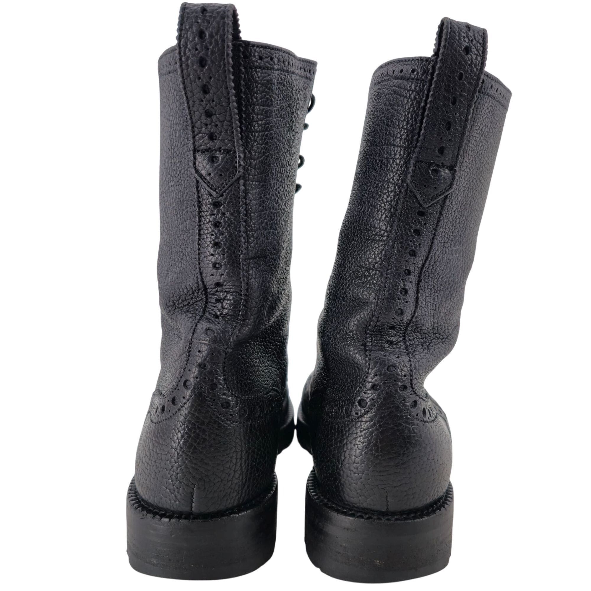 Bally Bally of Switzerland Black Grain Leather Combat Boots Men 8 Size US 8 / EU 41 - 7 Thumbnail