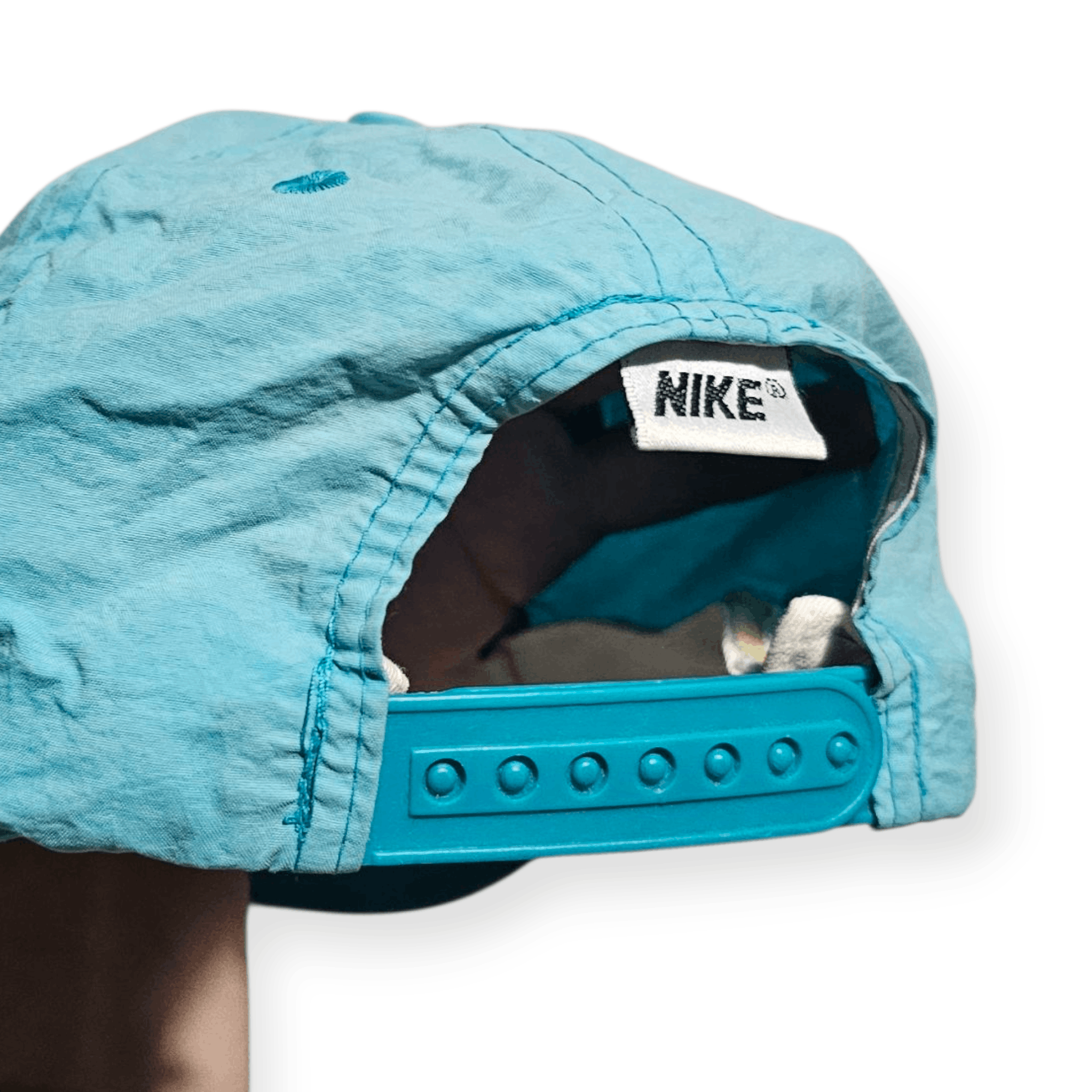 Nike Nike 80's Nylon Baby Blue Hat Size ONE SIZE - 4 Thumbnail