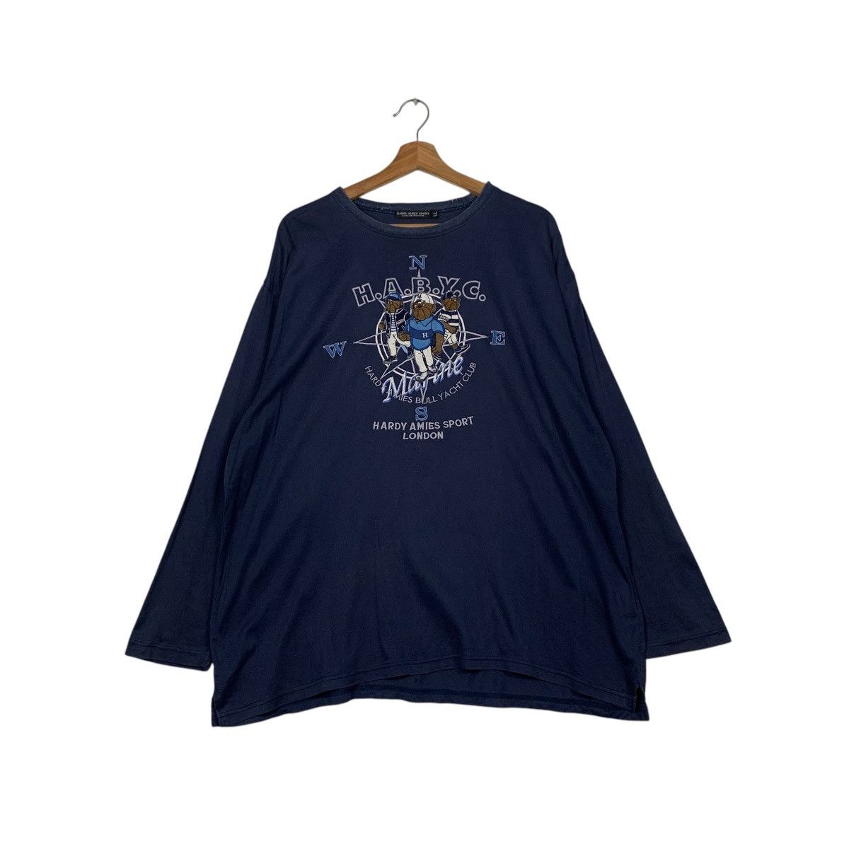 Hardy Amies HARRY AMIES Bull Yacht Club Embroidery Logo LS Tee 2344-C105 Size US L / EU 52-54 / 3 - 1 Thumbnail