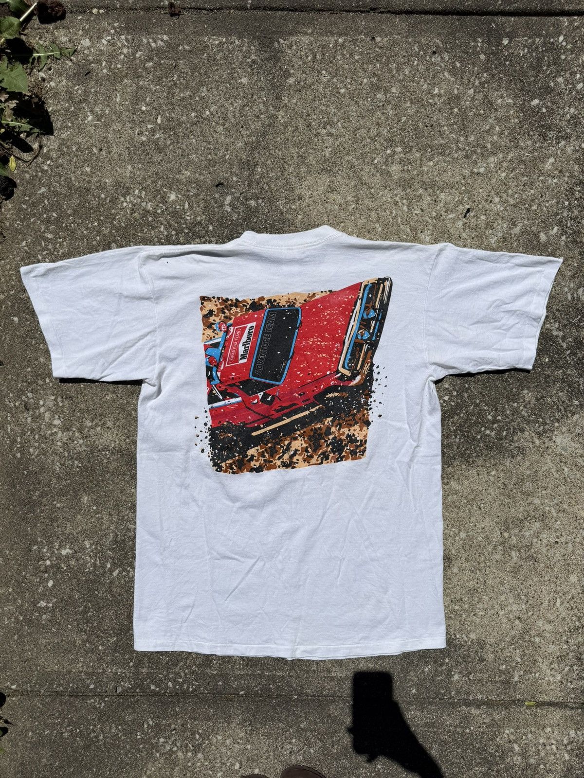 Marlboro Adventure Team Vtg 90s Marlboro 4x4 Off Road Grap Promo Single Stitch Tee Size US L / EU 52-54 / 3 - 1 Thumbnail
