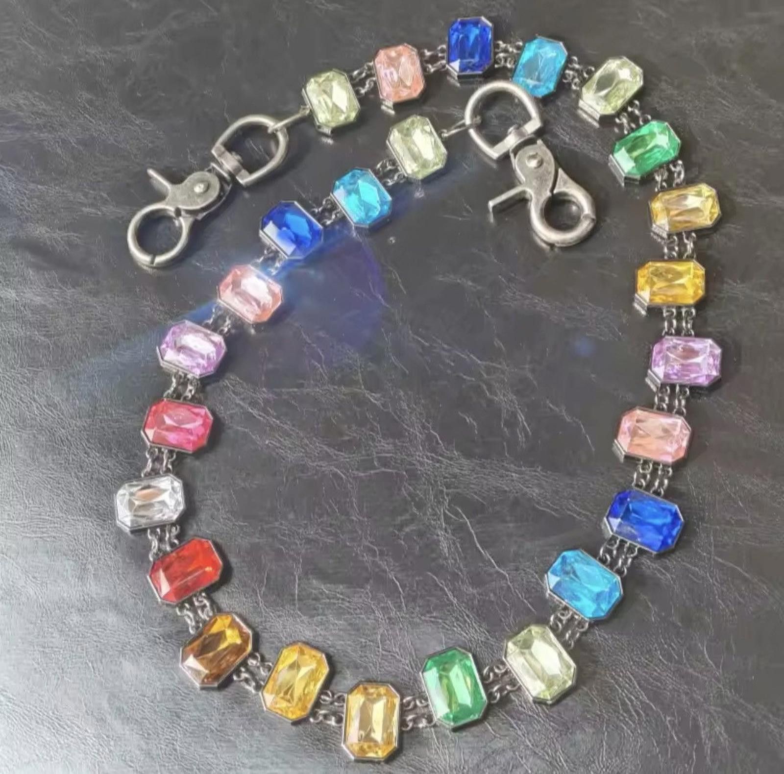 Other Colorful Gemstone Chained Belt Size ONE SIZE - 3 Thumbnail