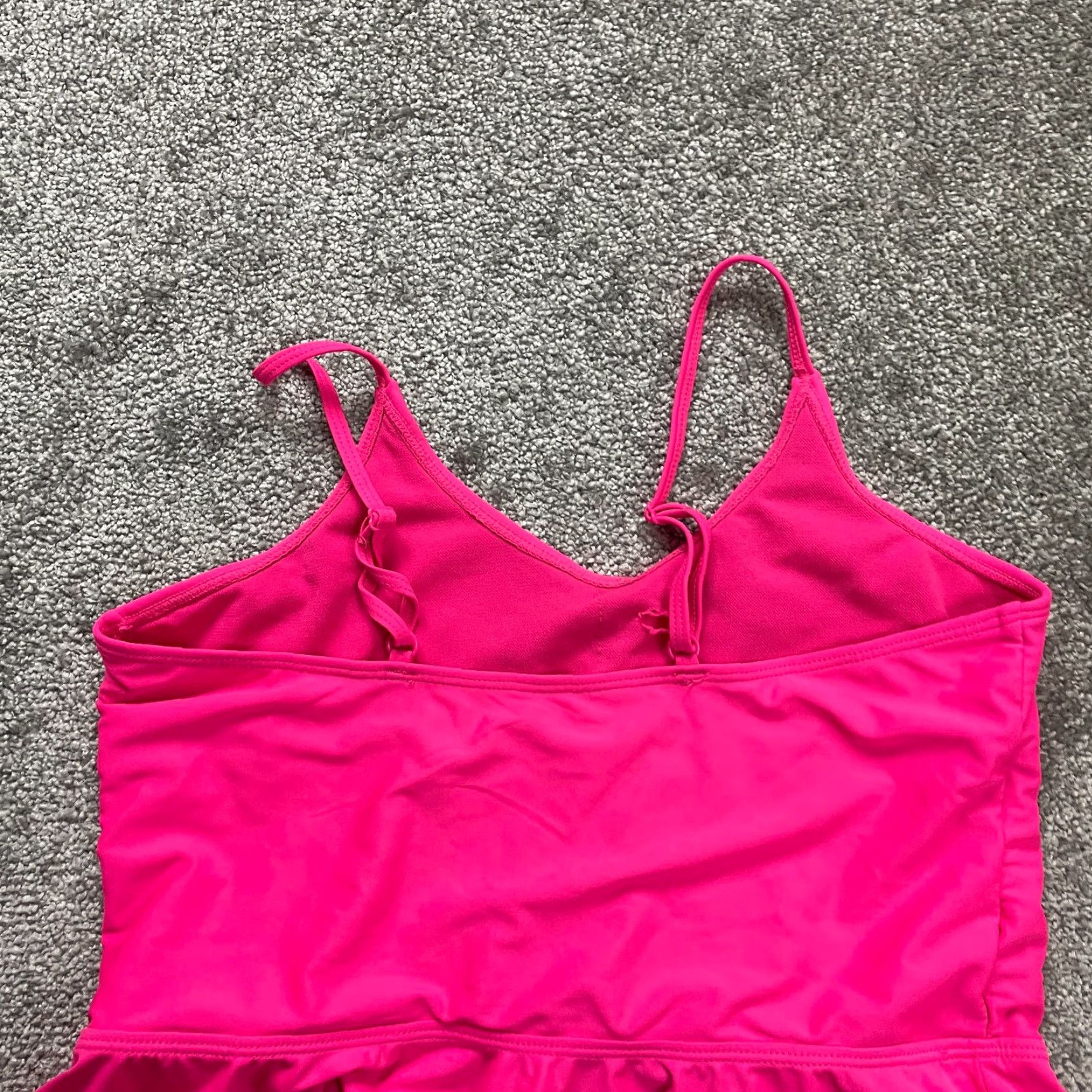 Vintage VINTAGE Unbranded Women's Tankini Swimsuit S Solid Pink Summer Beach Adjustable Strap Size ONE SIZE - 4 Thumbnail