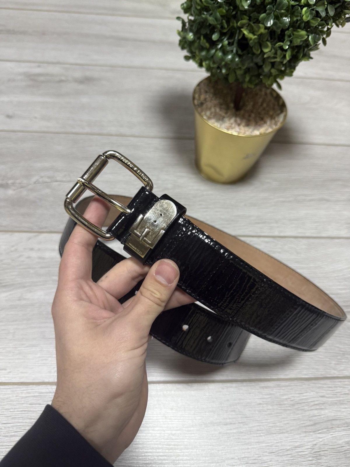 Dolce & Gabbana Dolce & Gabbana leather lacquered belt Size ONE SIZE - 1 Thumbnail