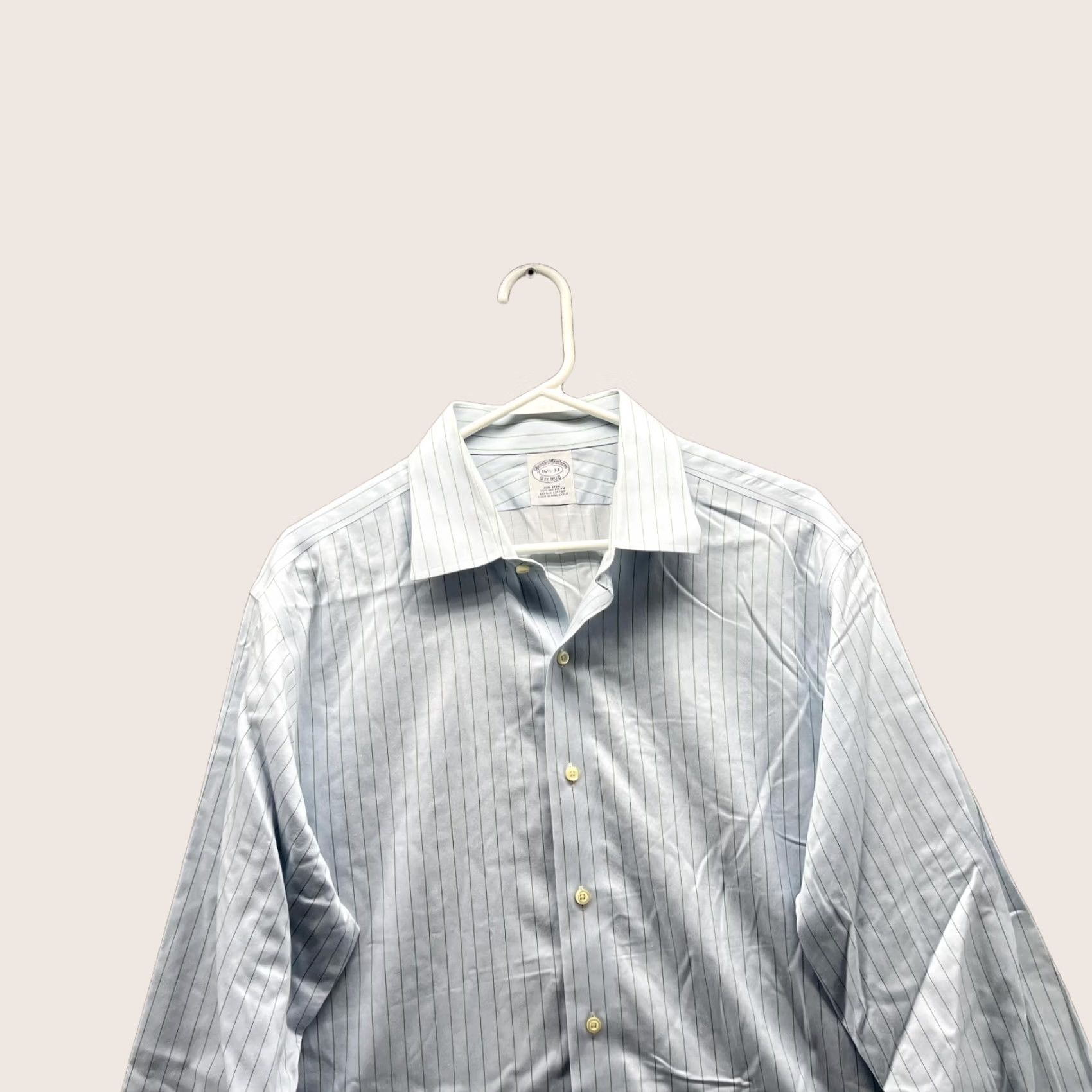 Brooks Brothers Brooks Brothers Shirt Men 16.5 33 Striped Blue Cotton Button-Down Preppy Casual Business Formal Party/Cocktail Travel Workwear Mens Button-Up Shirt Size US XL / EU 56 / 4 - 1 Thumbnail