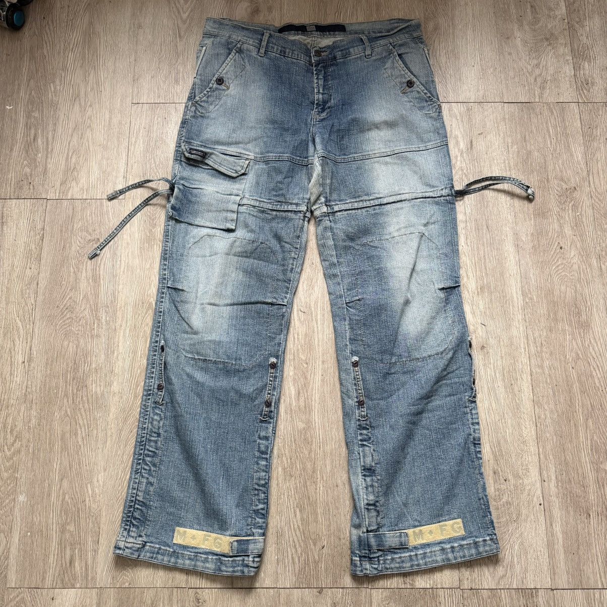 Marithe + Francois Girbaud 2000’s Girbaud Strapless Denim Shuttle Jeans sz 38 Size US 38 / EU 54 - 1 Thumbnail