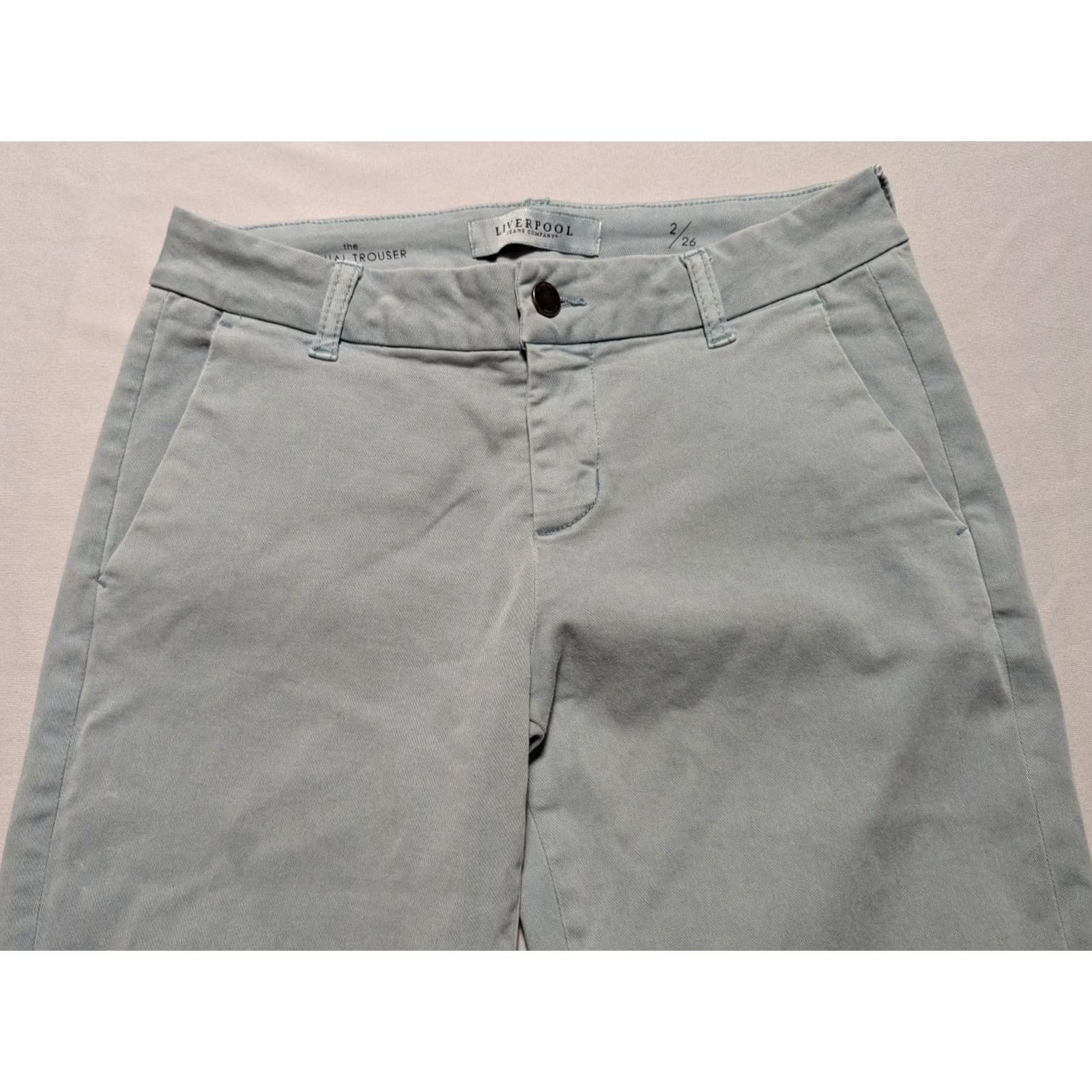 Vintage LIVERPOOL THE CASUAL TROUSER Jeans Women Size 2/26 Slate Blue Lyocell Blend Chelsea Ankle Jeans Size 26" / US 2 / IT 38 - 3 Thumbnail