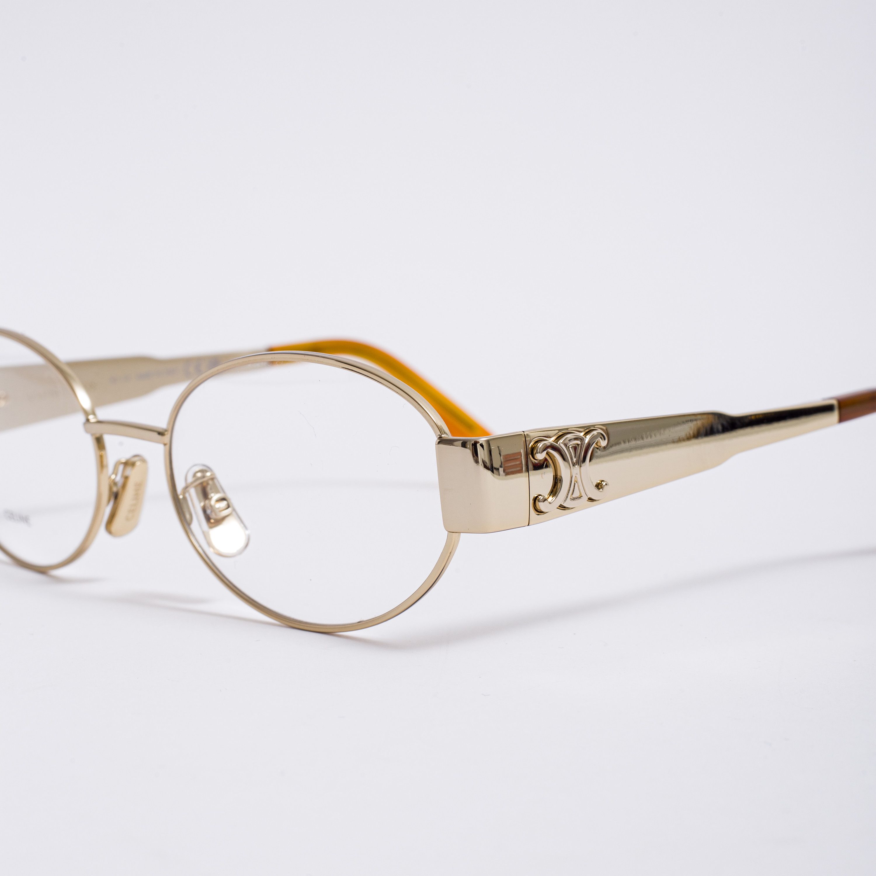Celine CELINE Metal Triomphe CL50140U 30 Oval Glasses Size ONE SIZE - 2 Thumbnail