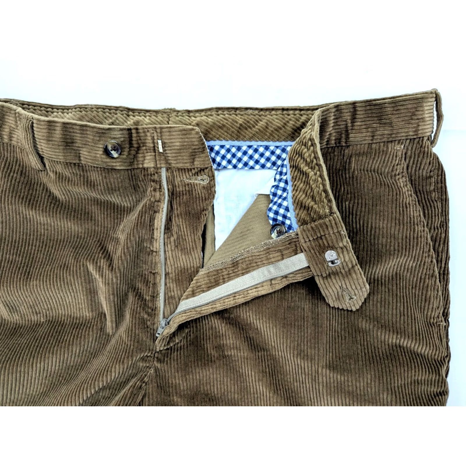 Berle Berle Duca Visconti Italian Corduroy Pants Men 40 Brown Straight Flat Front 90s Vintage Chino Style Pants Size US 40 / EU 56 - 6 Thumbnail