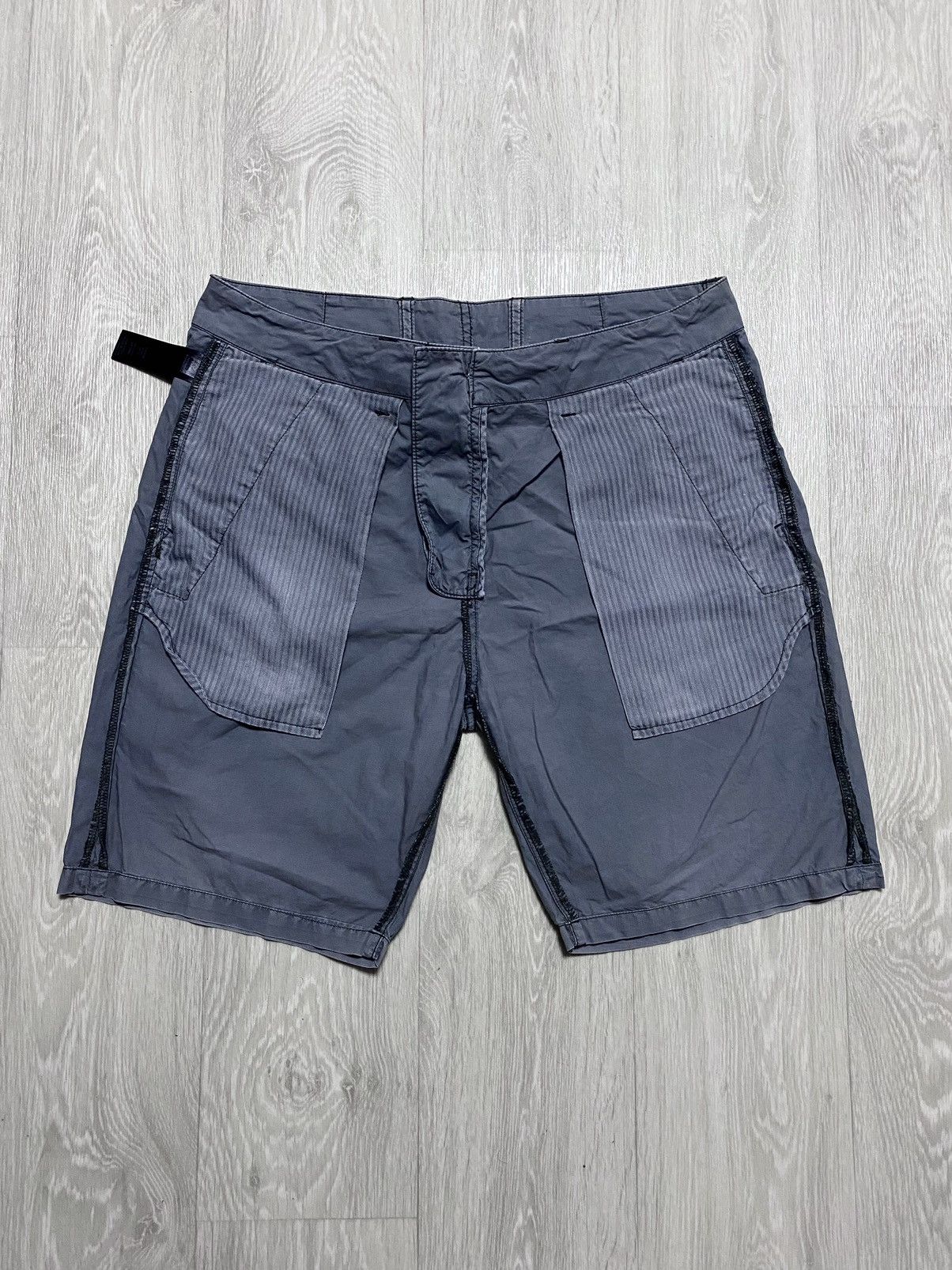John Varvatos John Varvatos Cotton Chino Shorts Washed Gray Casual Size US 32 / EU 48 - 5 Thumbnail
