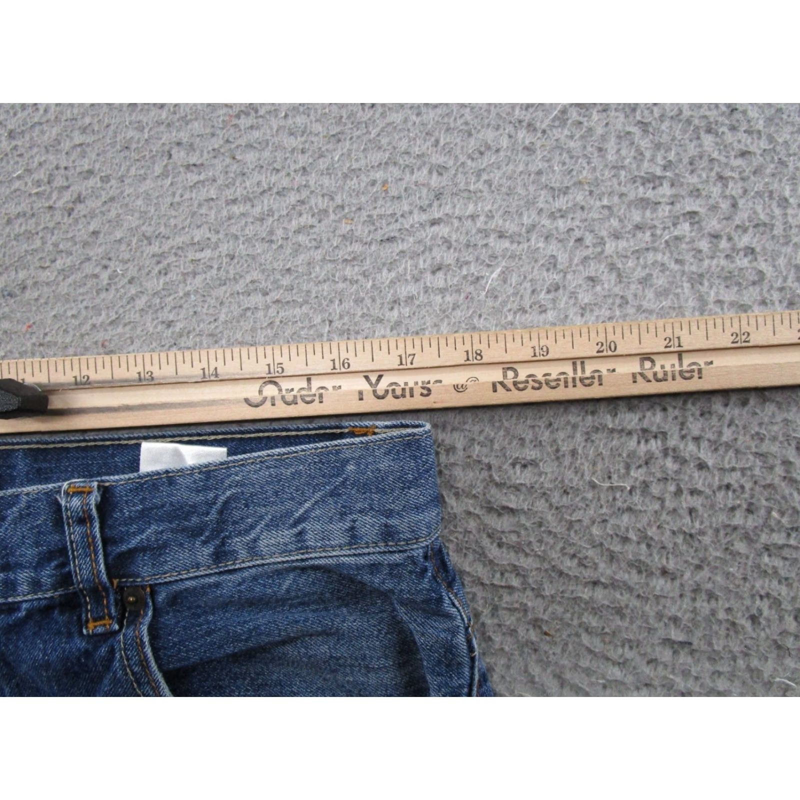Denime Company Eighty One Mens Straight Leg Blue Distressed Denim Jeans Tag Size 34x30 Size US 34 / EU 50 - 6 Thumbnail