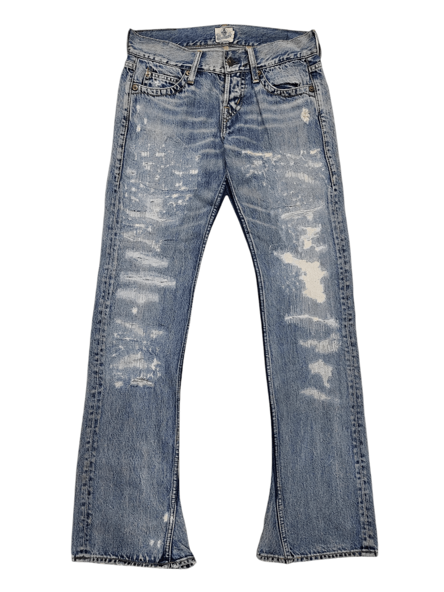 If Six Was Nine 00s Muchacha- Punk Y2K Street Archive Distressed Jeans Size US 30 / EU 46 - 2 Thumbnail