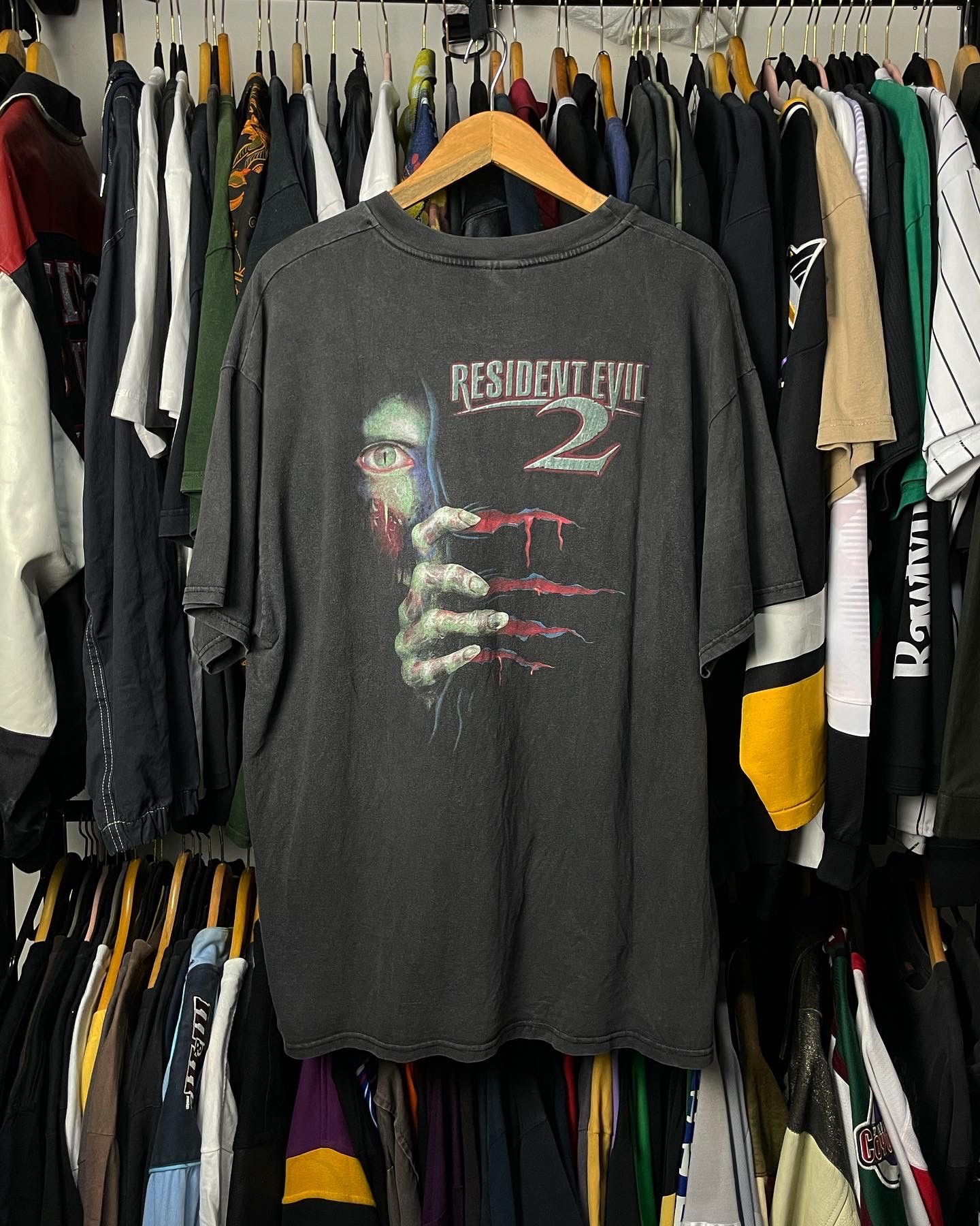 image of Vintage Resident Evil 2! in Black, Men's (Size XL)