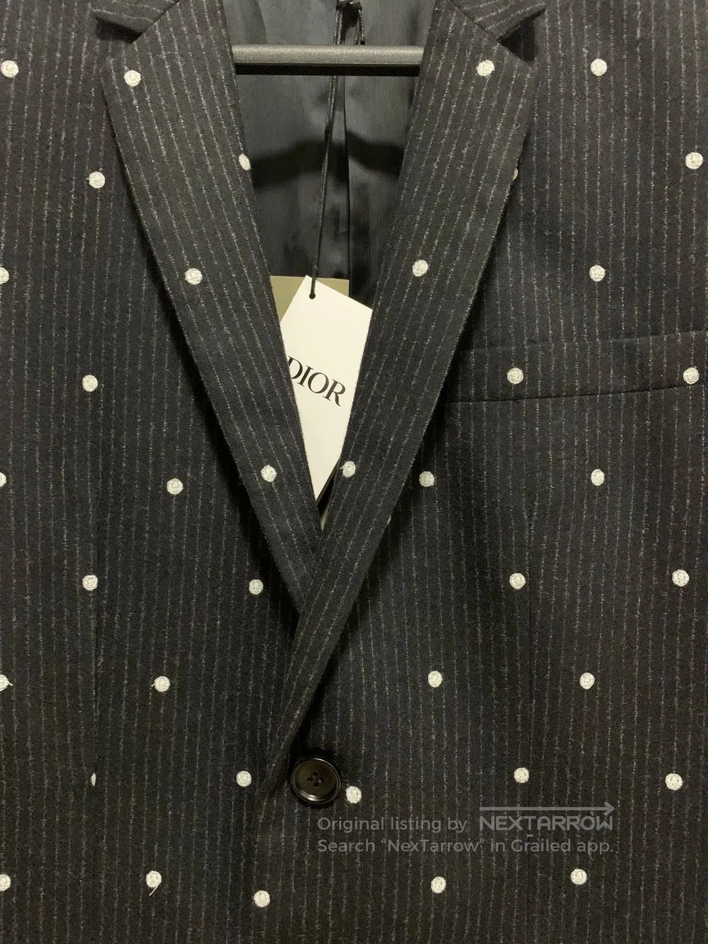Dior Black Polka Dot Striped Blazer Size S. Size US S / EU 44-46 / 1 - 6 Thumbnail