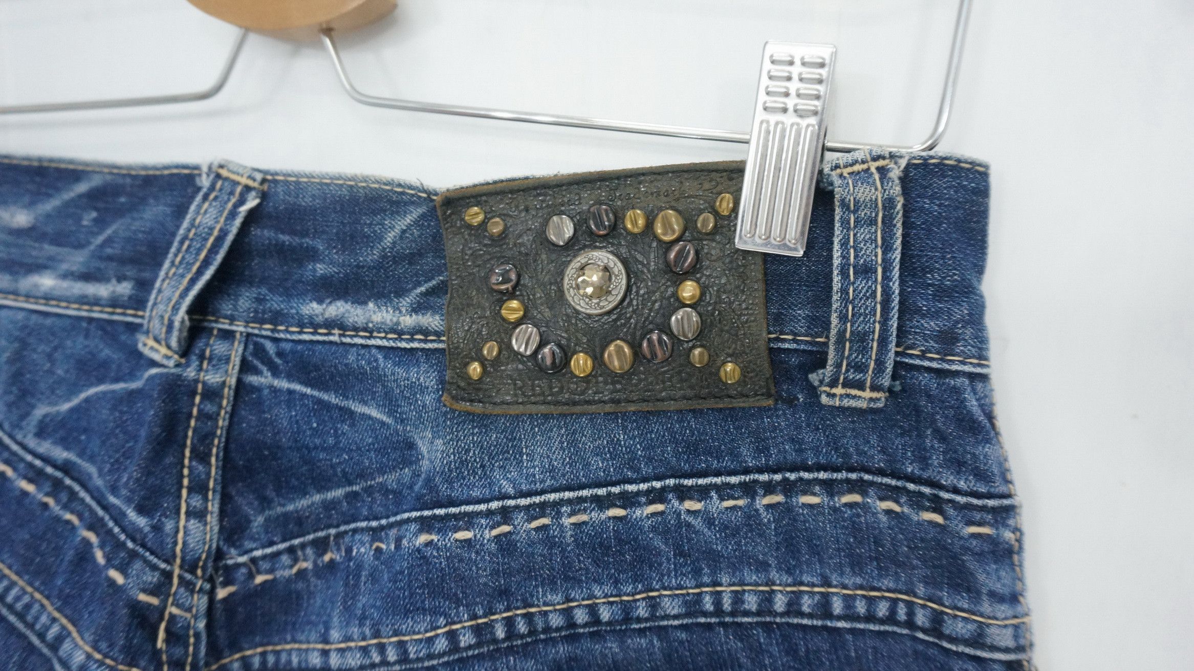 Japanese Brand Red Pepper Japan Co Reworked Embroidered Beads Pocket Jeans Size US 29 - 9 Thumbnail