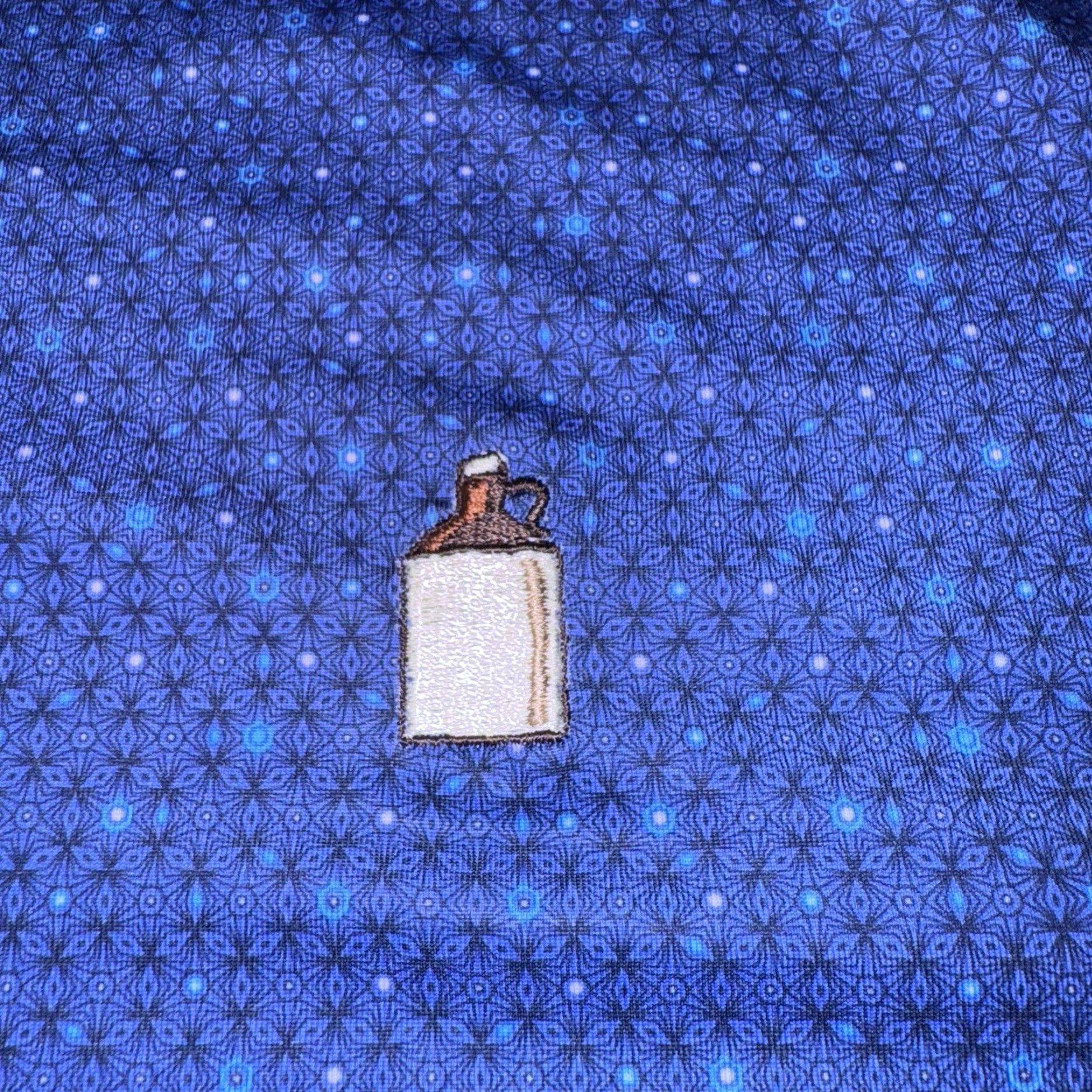 Peter Millar Peter Millar Polo XL Mens Blue Pink Nevillewood Golf AOP Geometric Logo Short Sleeve Shirt Size US XL / EU 56 / 4 - 3 Thumbnail