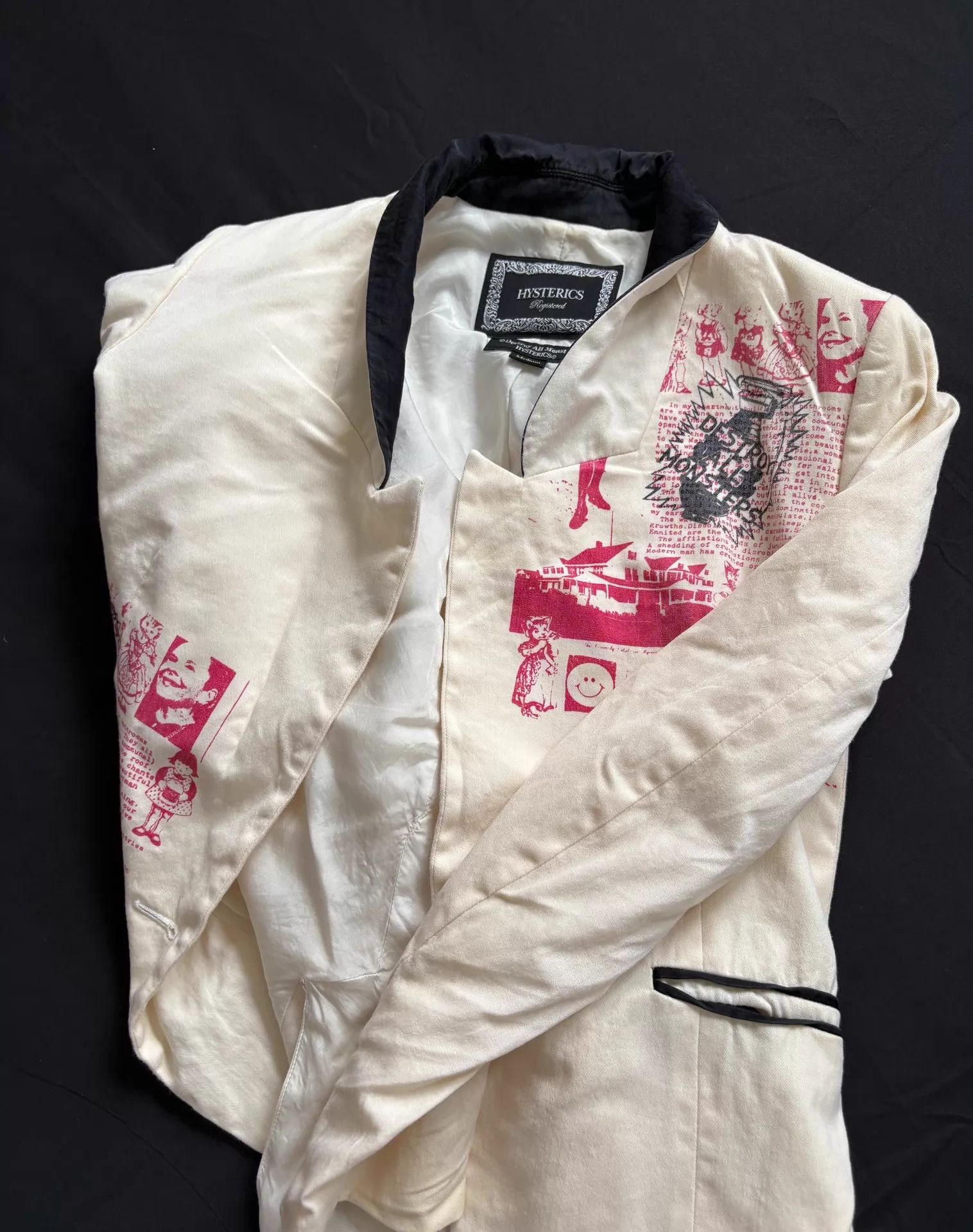 Hysteric Glamour Hysteric Glamour Vintage Asym Blazer w/SP Comic Print Size US M / EU 48-50 / 2 - 9 Thumbnail