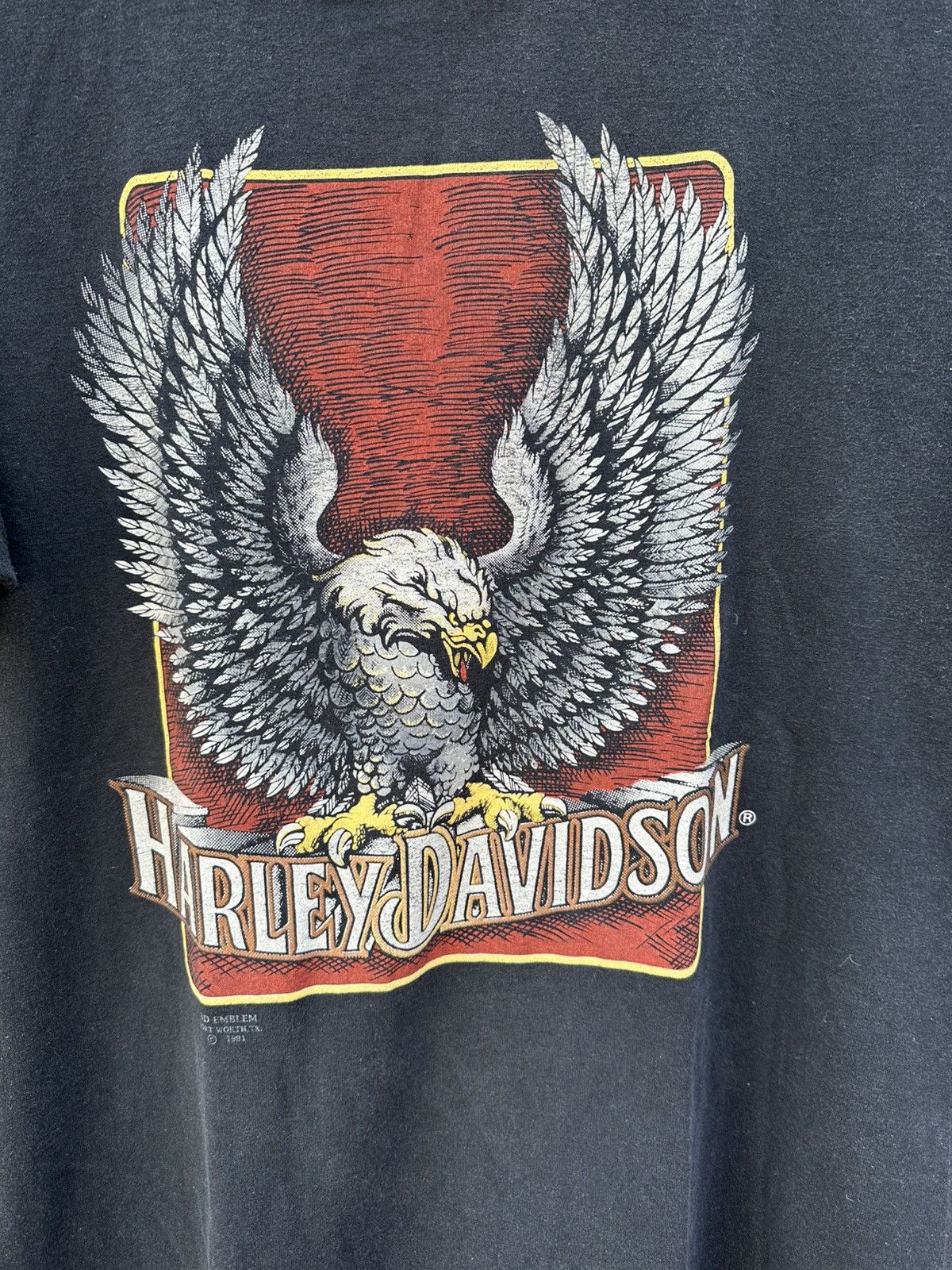 Harley Davidson × Vintage 1991 Vintage Harley Davidson 3D emblem T-shirt Size US XL / EU 56 / 4 - 2 Thumbnail